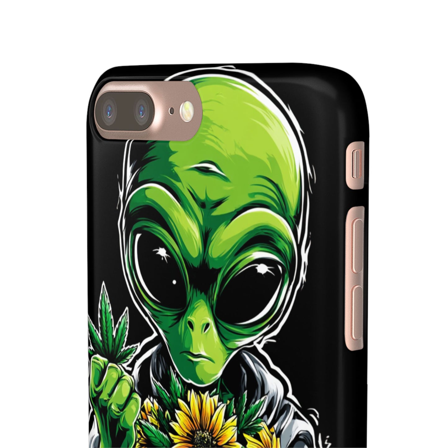 Alien Floral Snap Cases, Fun Phone Case, Gifts for Sci-Fi Lovers, Cute Alien Decor, Unique Tech Accessories
