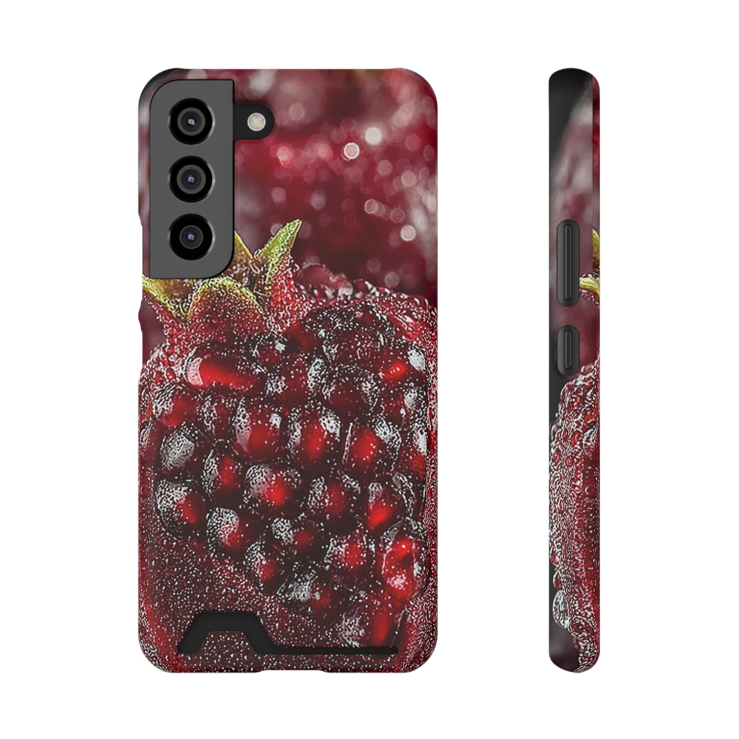 Pomegranate Phone Case with Card Holder, Durable Cover for Vegan Lovers, Fun Gift for Fruit Enthusiasts, Cute Accessory for Everyday Use