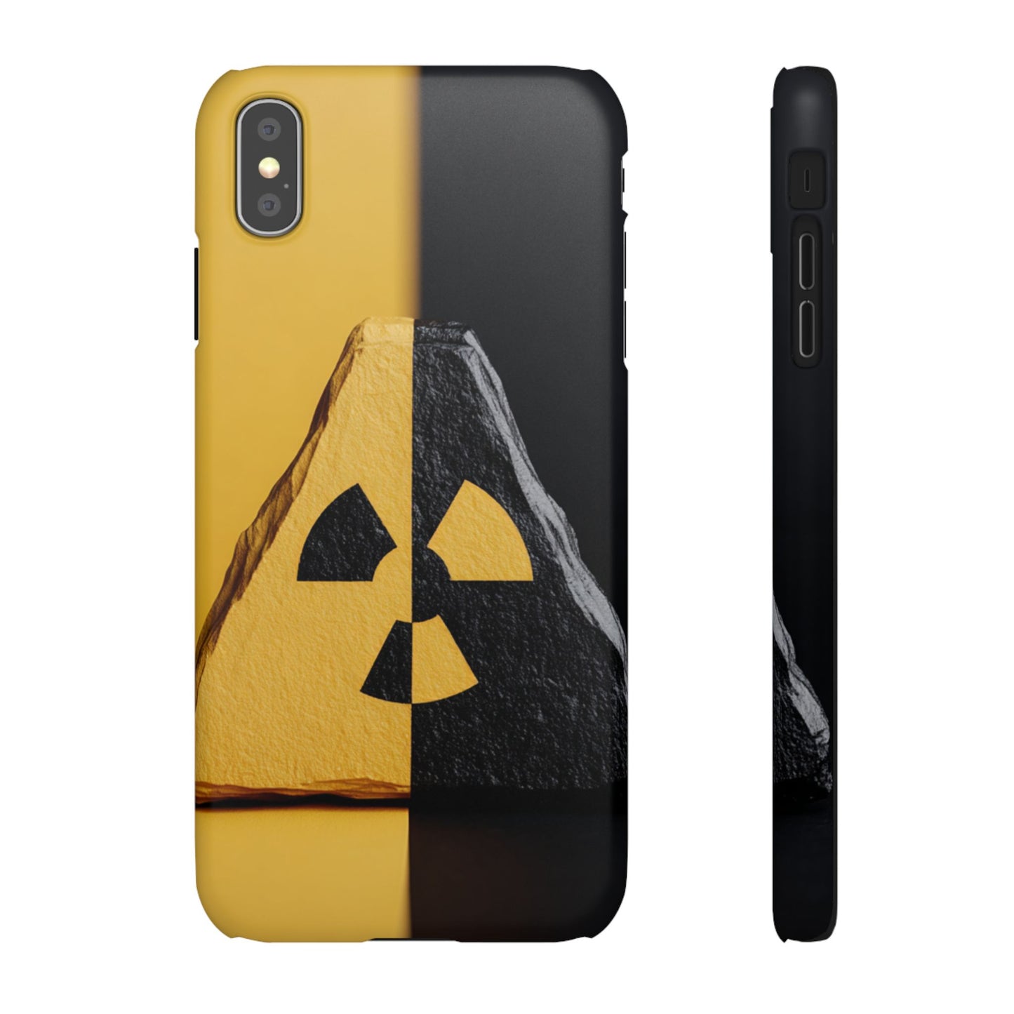 Bold Graphic Snap Case, Radiation Symbol Phone Cover, Trendy Phone Accessory, Unique Gift for Tech Lovers, Stylish Mobile Case
