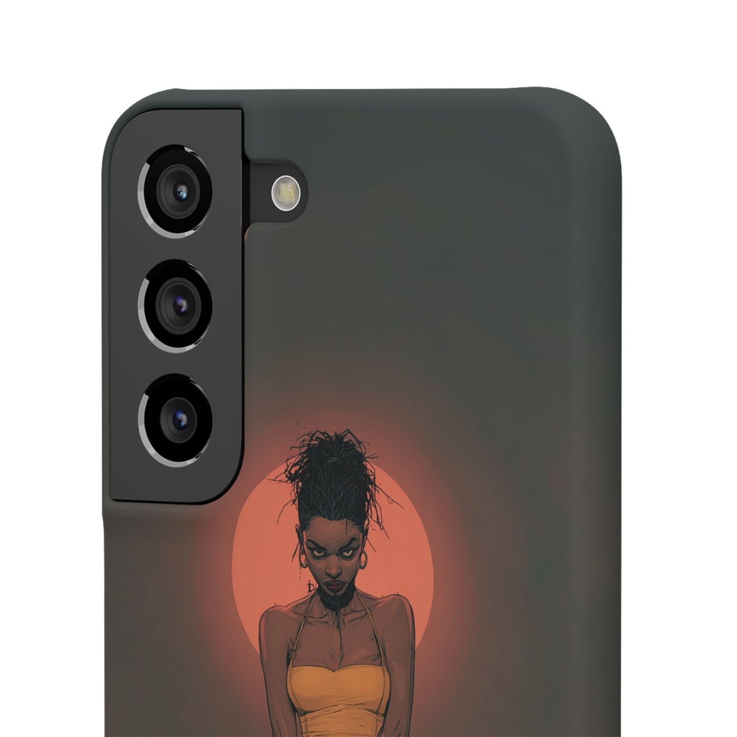 Creepy Vampire Girl Snap Case, Halloween Style iPhone Samsung Cover, Spooky Gothic Phone Accessories, Scary Horror Character Device