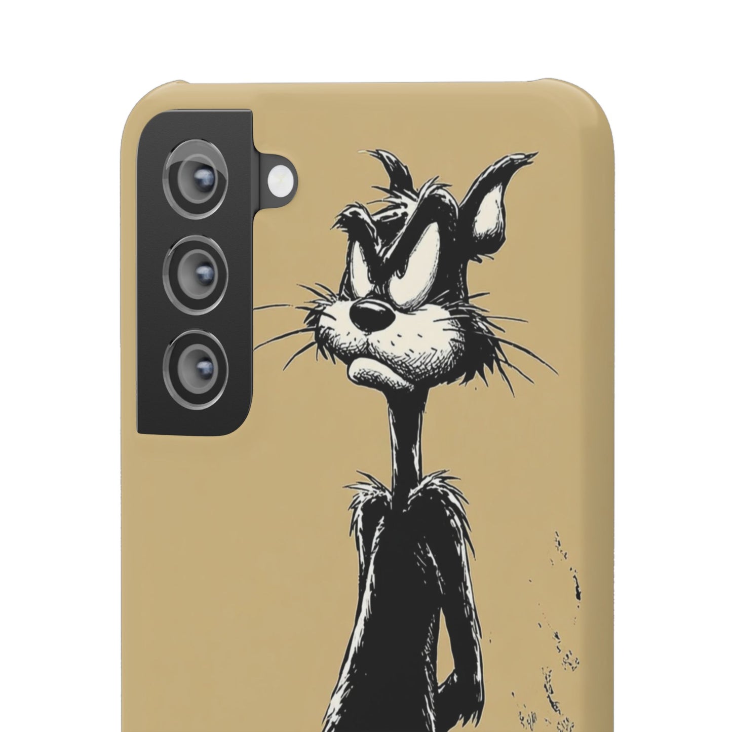 Whimsical Cartoon Snap Case, Fun Phone Cover, Unique Gift for Cat Lovers, Vibrant Art Case, Ideal for Birthdays