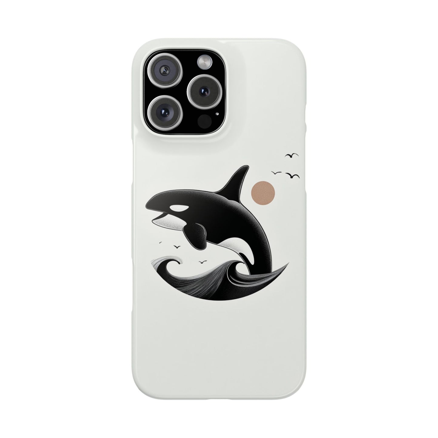 Whale Splash Phone Case | Ocean Lover Gift, Marine Art, Snap Cases, Cute Whale Design, Custom Phone Accessories