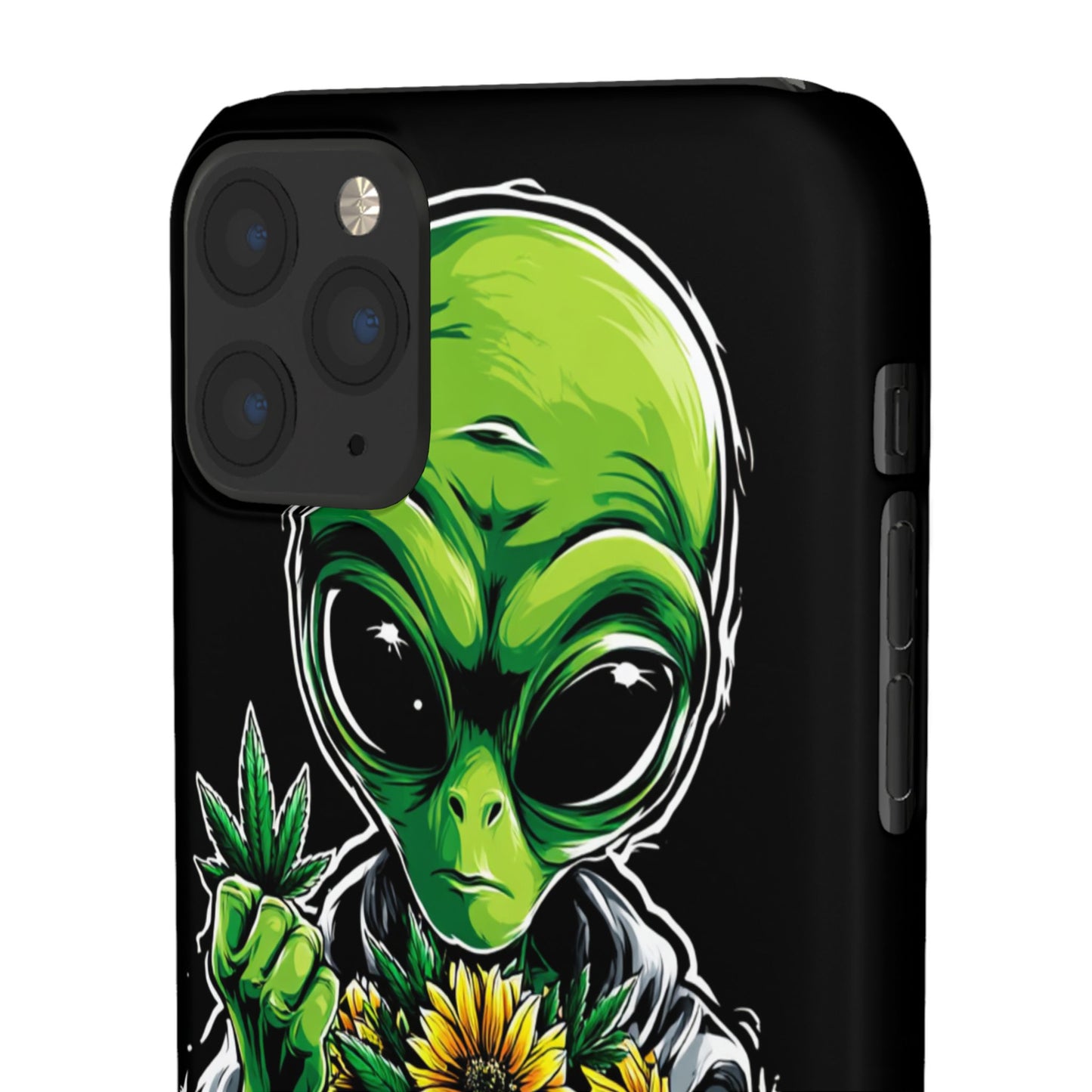 Alien Floral Snap Cases, Fun Phone Case, Gifts for Sci-Fi Lovers, Cute Alien Decor, Unique Tech Accessories