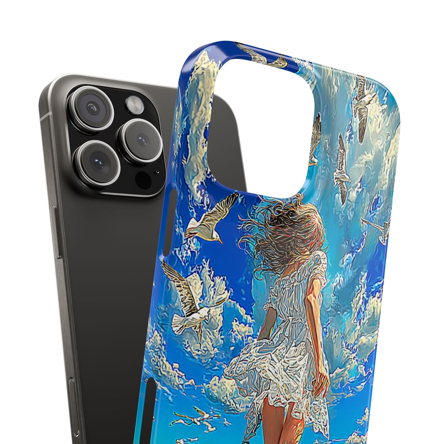 Dreamy Seaside Snap Case, Ocean Waves Phone Cover, Summer Vibe Gift, Cute Aesthetic Accessory, Beach Lover Case