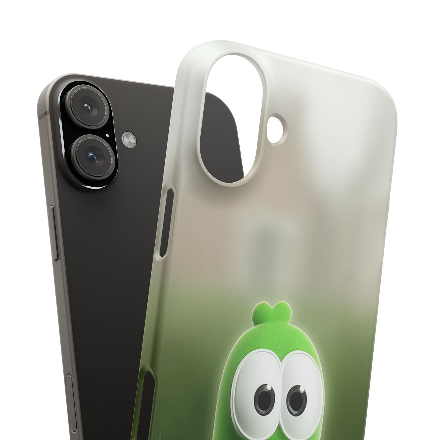 Cute Green Creature Phone Case, Snap Cases, Green Monster Phone Cover, Fun Phone Accessory, Playful Gift for Kids