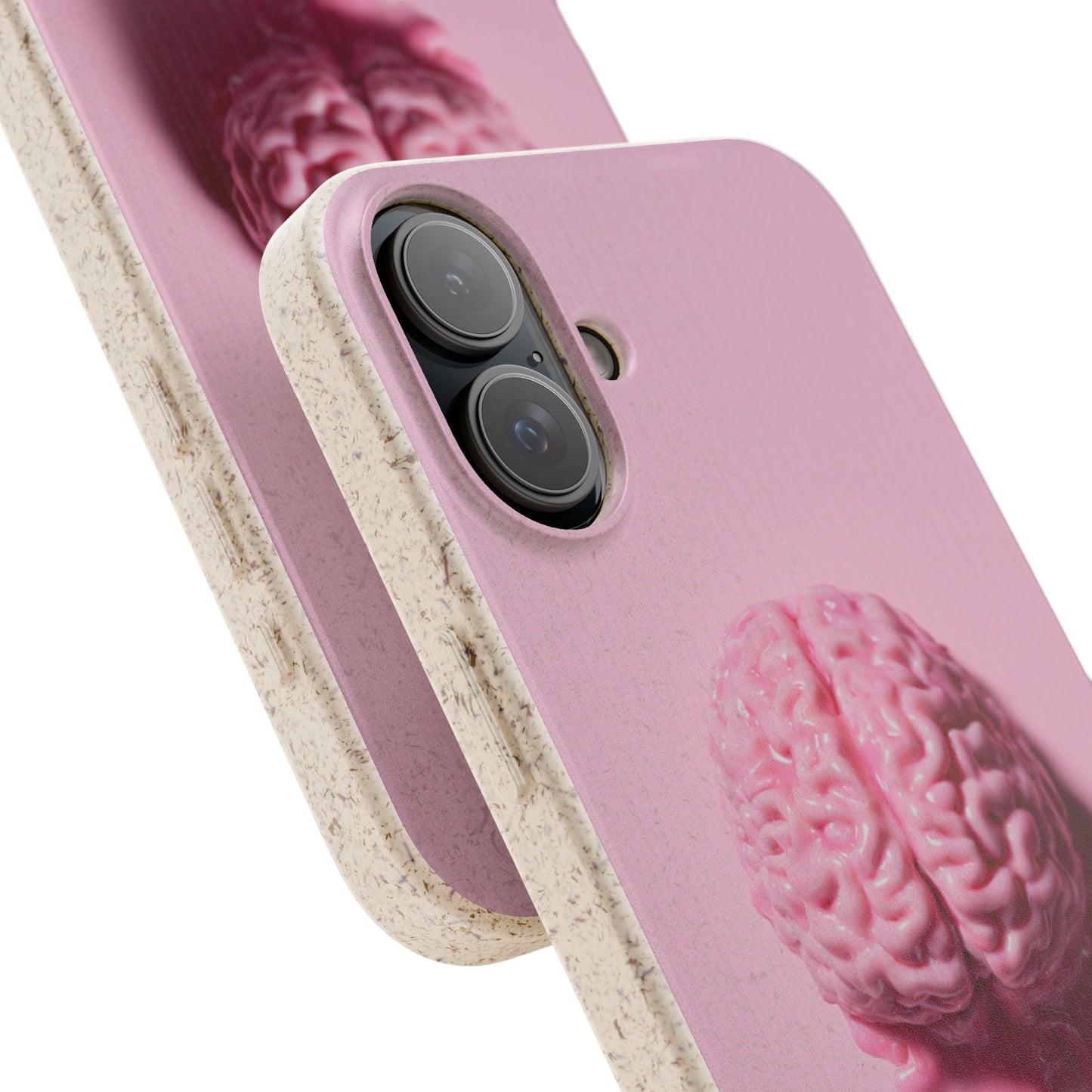 Eco-Friendly Brain Design Phone Case, Biodegradable Phone Cover, Unique Gift for Tech Lovers, Sustainable Accessory, Cute Phone Case