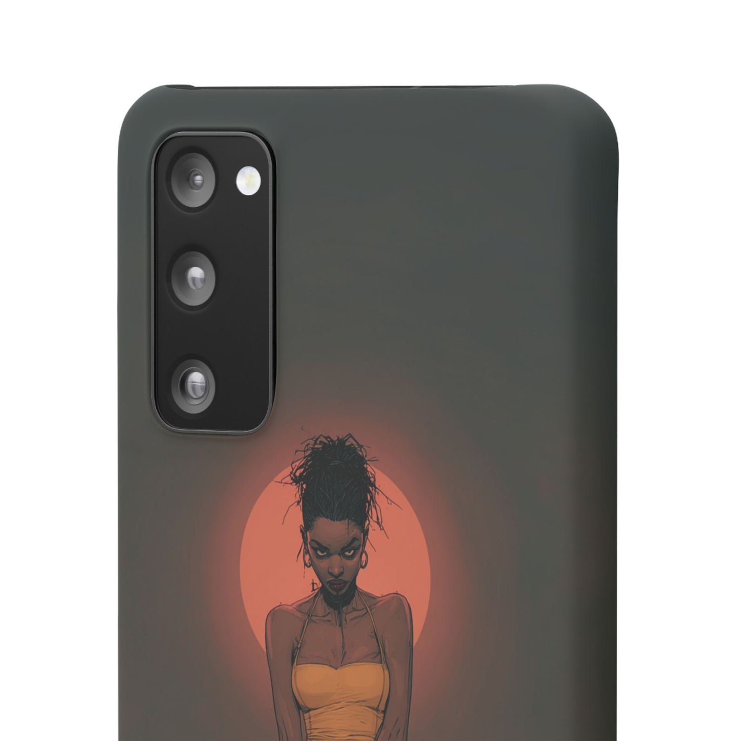 Creepy Vampire Girl Snap Case, Halloween Style iPhone Samsung Cover, Spooky Gothic Phone Accessories, Scary Horror Character Device