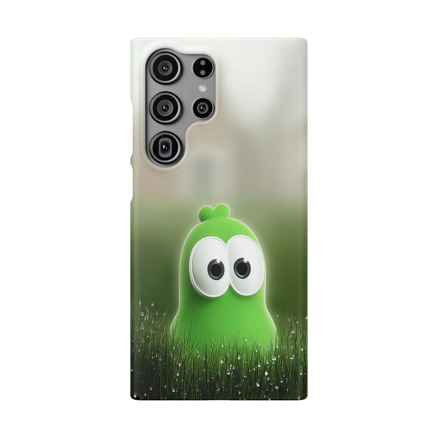 Cute Green Creature Phone Case, Snap Cases, Green Monster Phone Cover, Fun Phone Accessory, Playful Gift for Kids