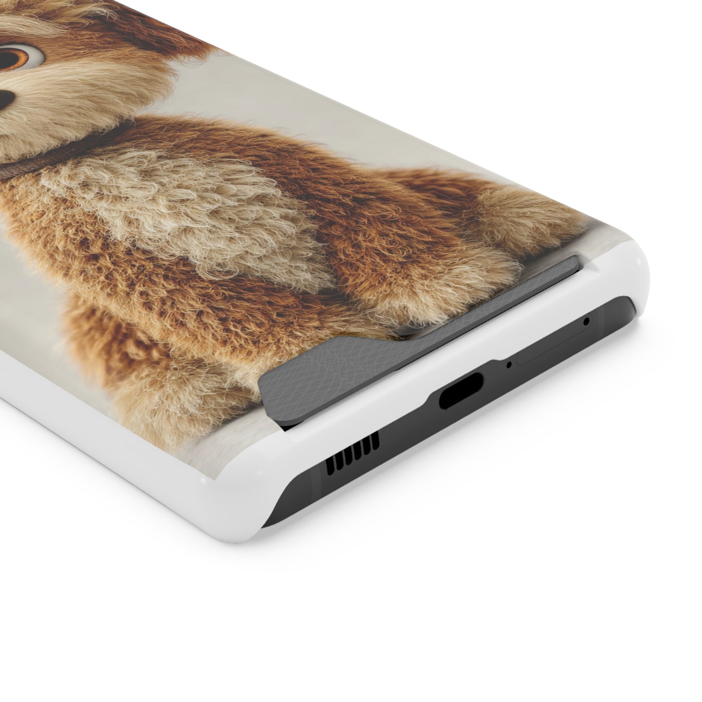 Cute Dog Phone Case With Card Holder, Pet Lover Gift, Stylish Phone Accessory, Dog-Themed Phone Cover, Animal Aesthetic