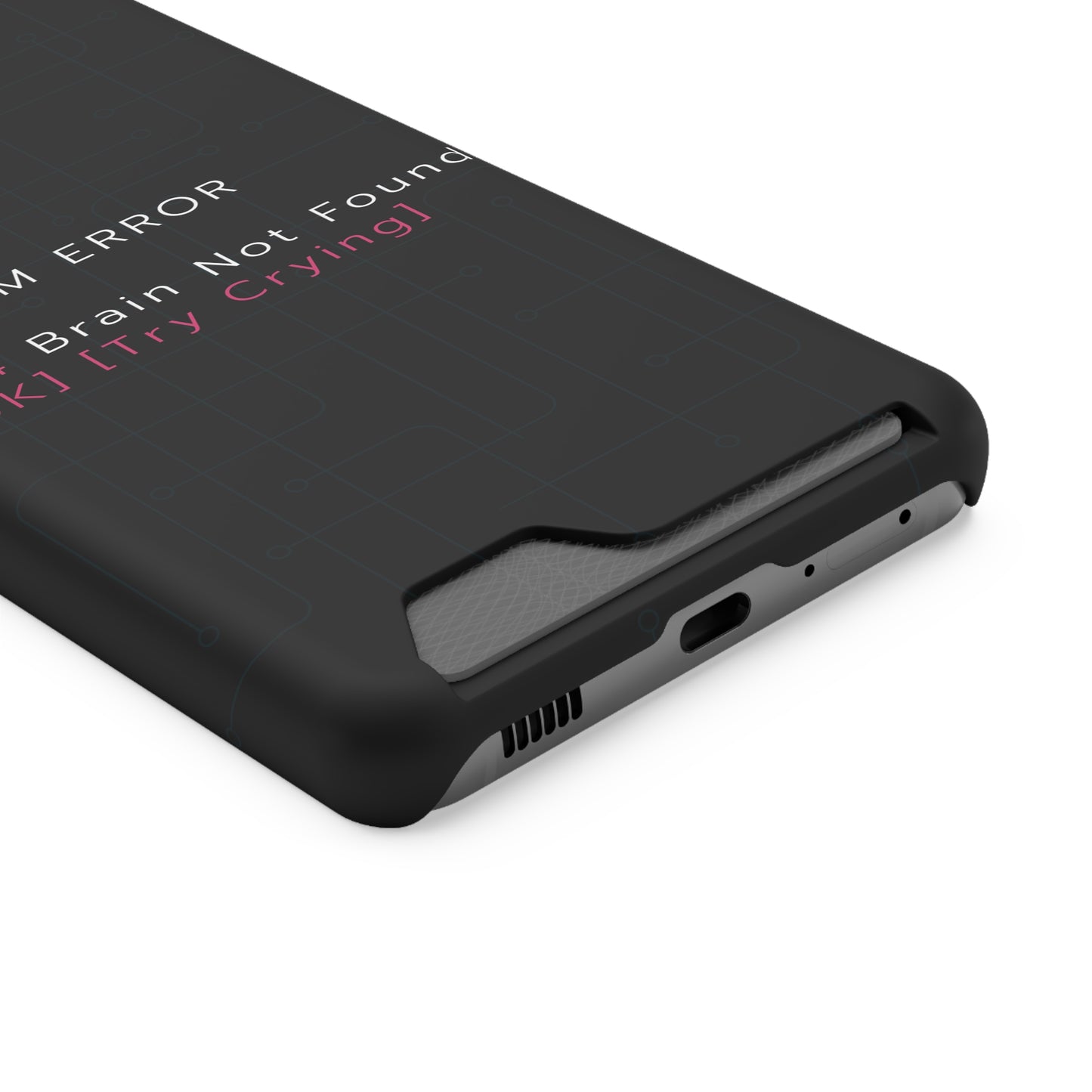 Techy Phone Case with Card Holder, Trendy Gadget Accessory, Cool Gift for Tech Lovers, Phone Protection, Modern Design for Everyday Use