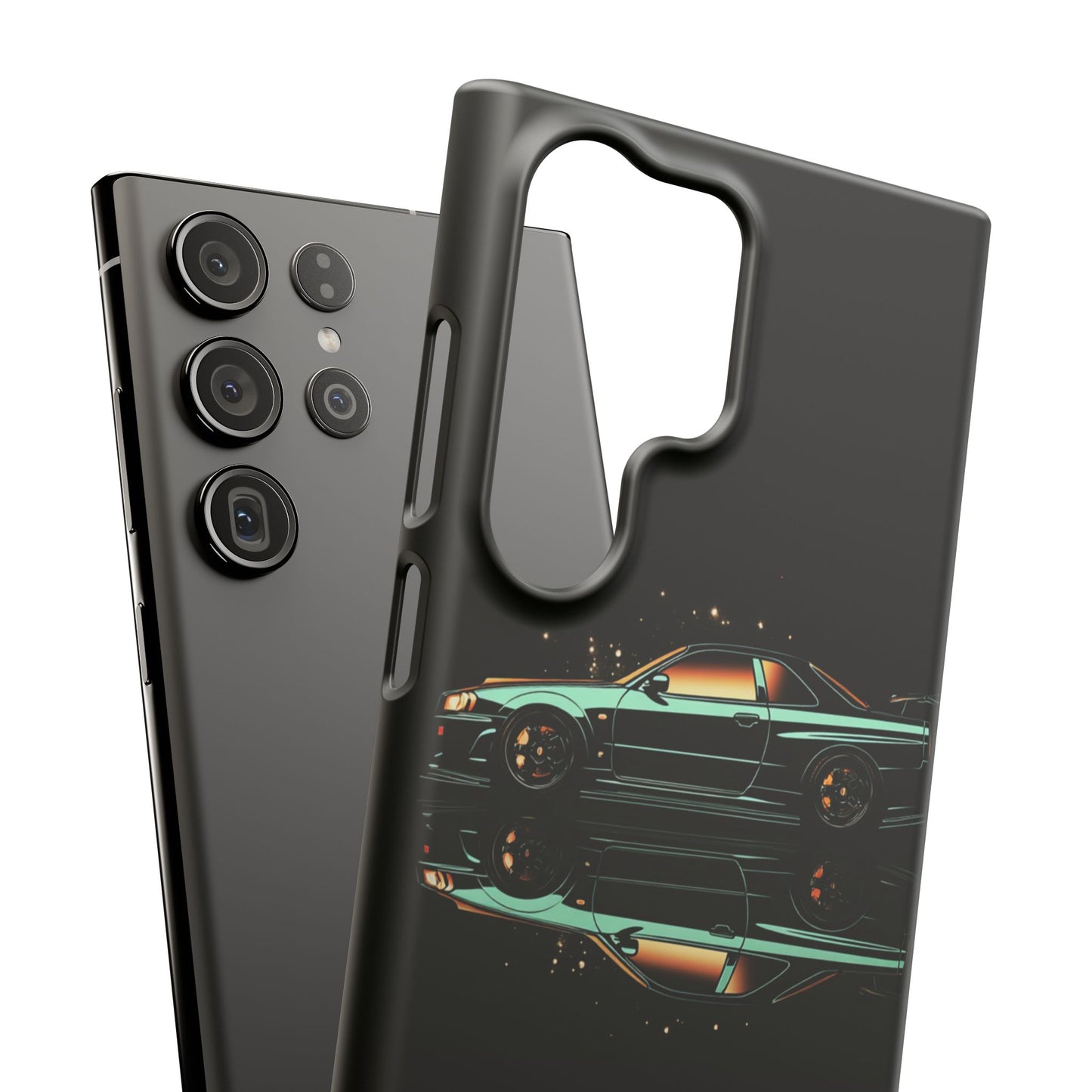 Green Skyleine R34 GTR Art Snap Case and Protective Phone Cover For iPhone and Samsung