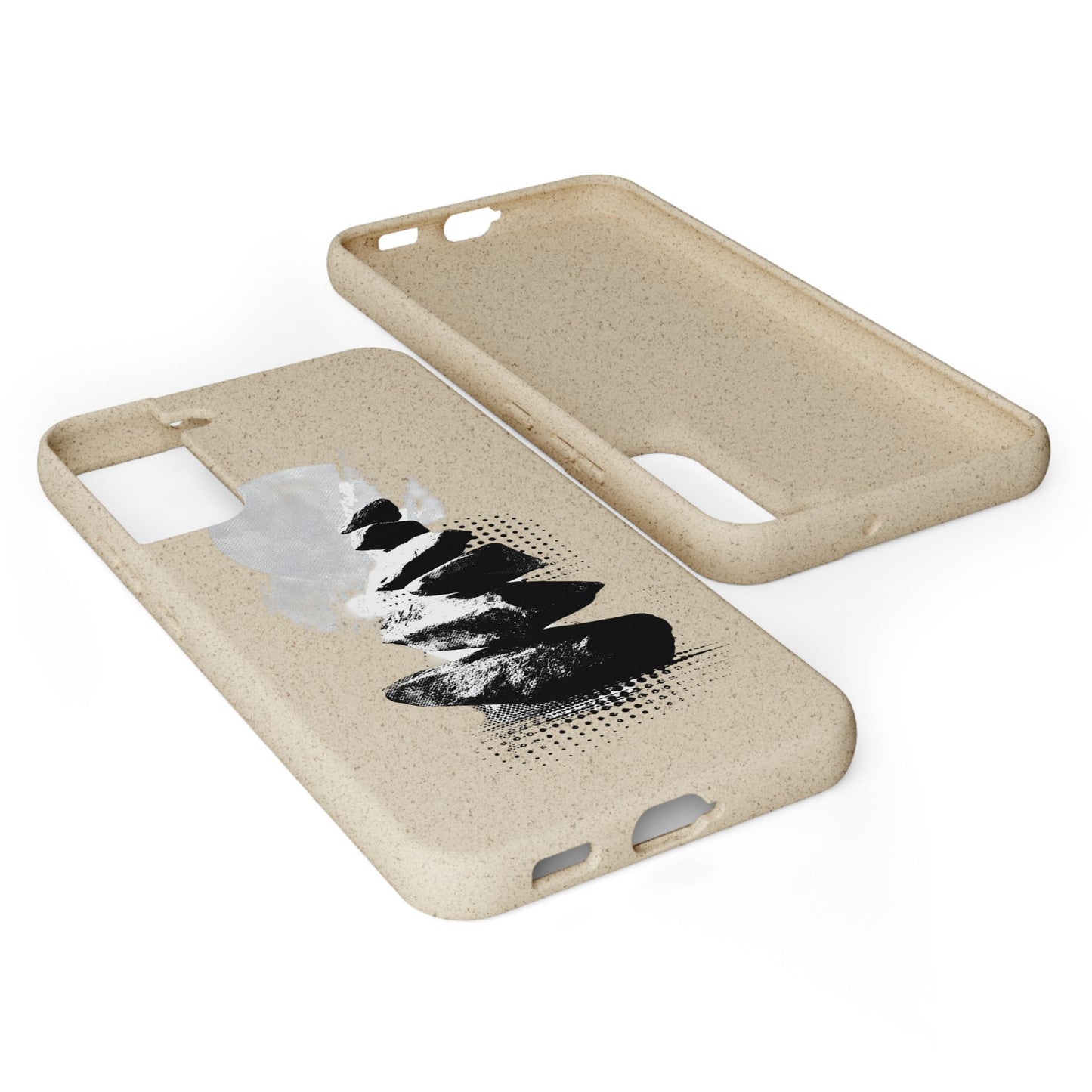 Biodegradable Plastic Free Phone Case Minimalistic Cairn Design Suitable For Iphones And Samsungs