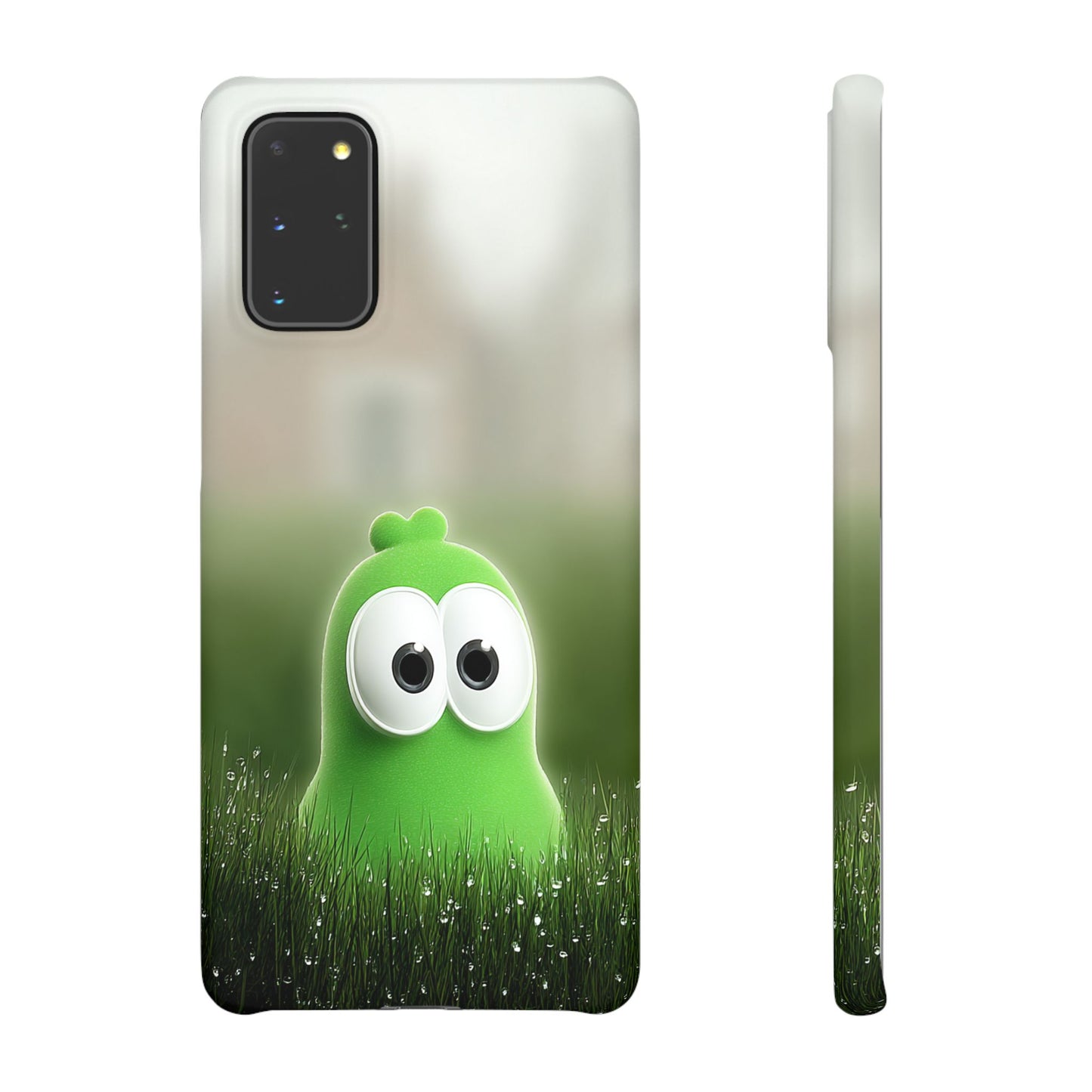 Cute Green Creature Phone Case, Snap Cases, Green Monster Phone Cover, Fun Phone Accessory, Playful Gift for Kids