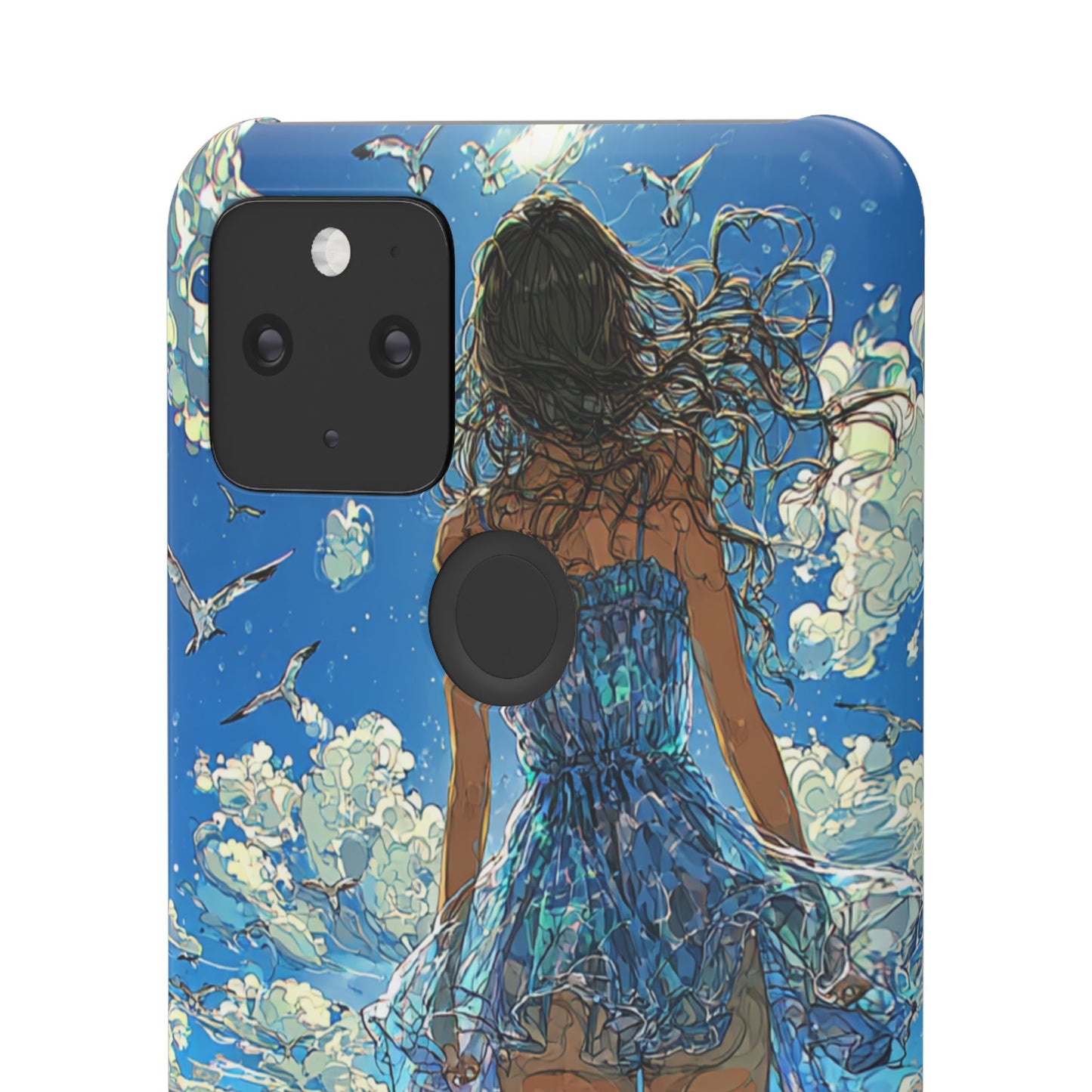 Summer Breeze Snap Case, Ocean Art Phone Cover, Beach Vibes Cell Case, Gift for Her, Custom Phone Accessory
