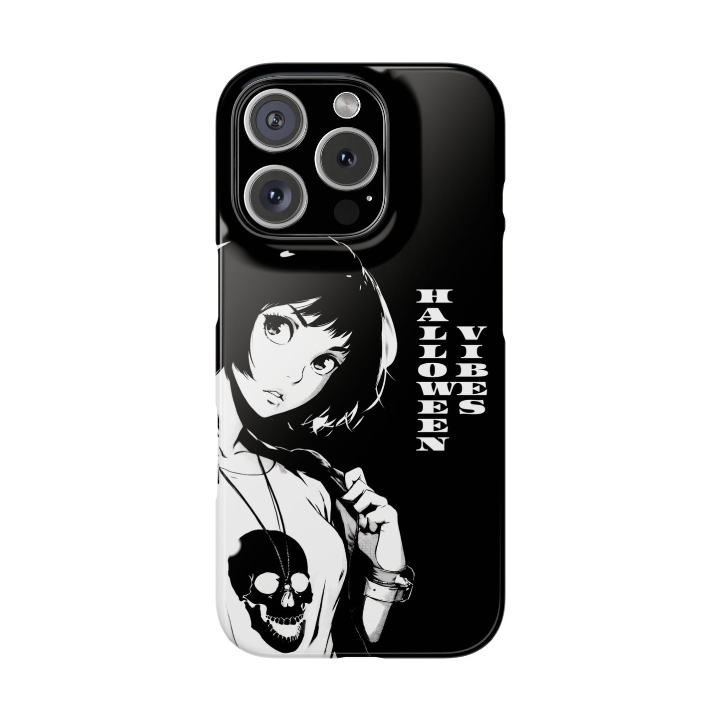 Halloween Vibes Snap Case Black and White Protective Phone Cover for iPhone and Samsung