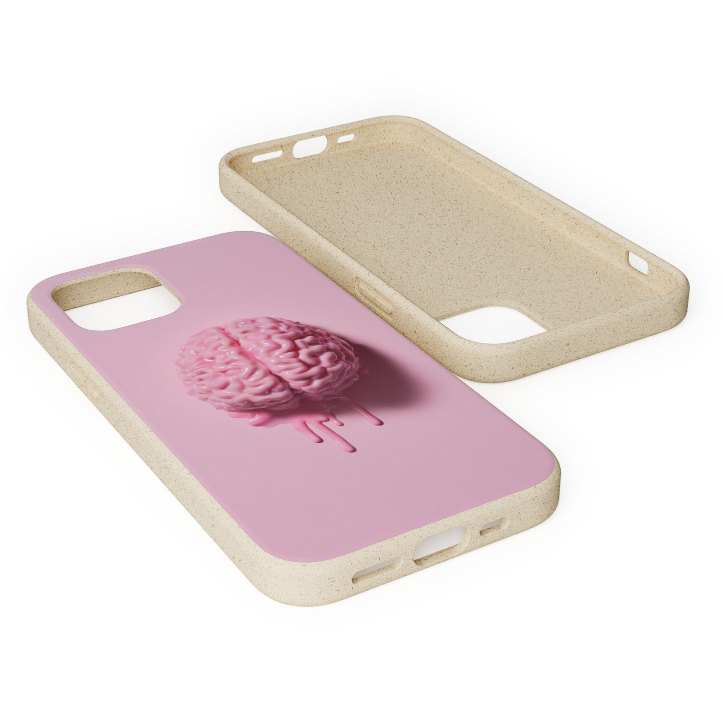 Eco-Friendly Brain Design Phone Case, Biodegradable Phone Cover, Unique Gift for Tech Lovers, Sustainable Accessory, Cute Phone Case