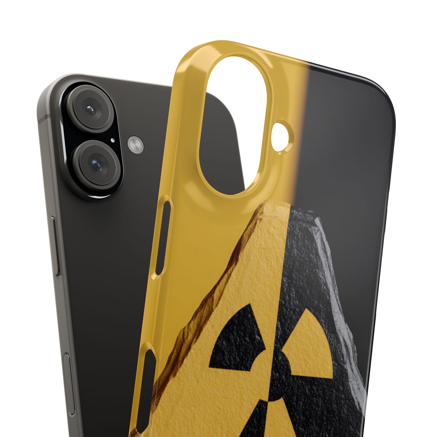 Bold Graphic Snap Case, Radiation Symbol Phone Cover, Trendy Phone Accessory, Unique Gift for Tech Lovers, Stylish Mobile Case