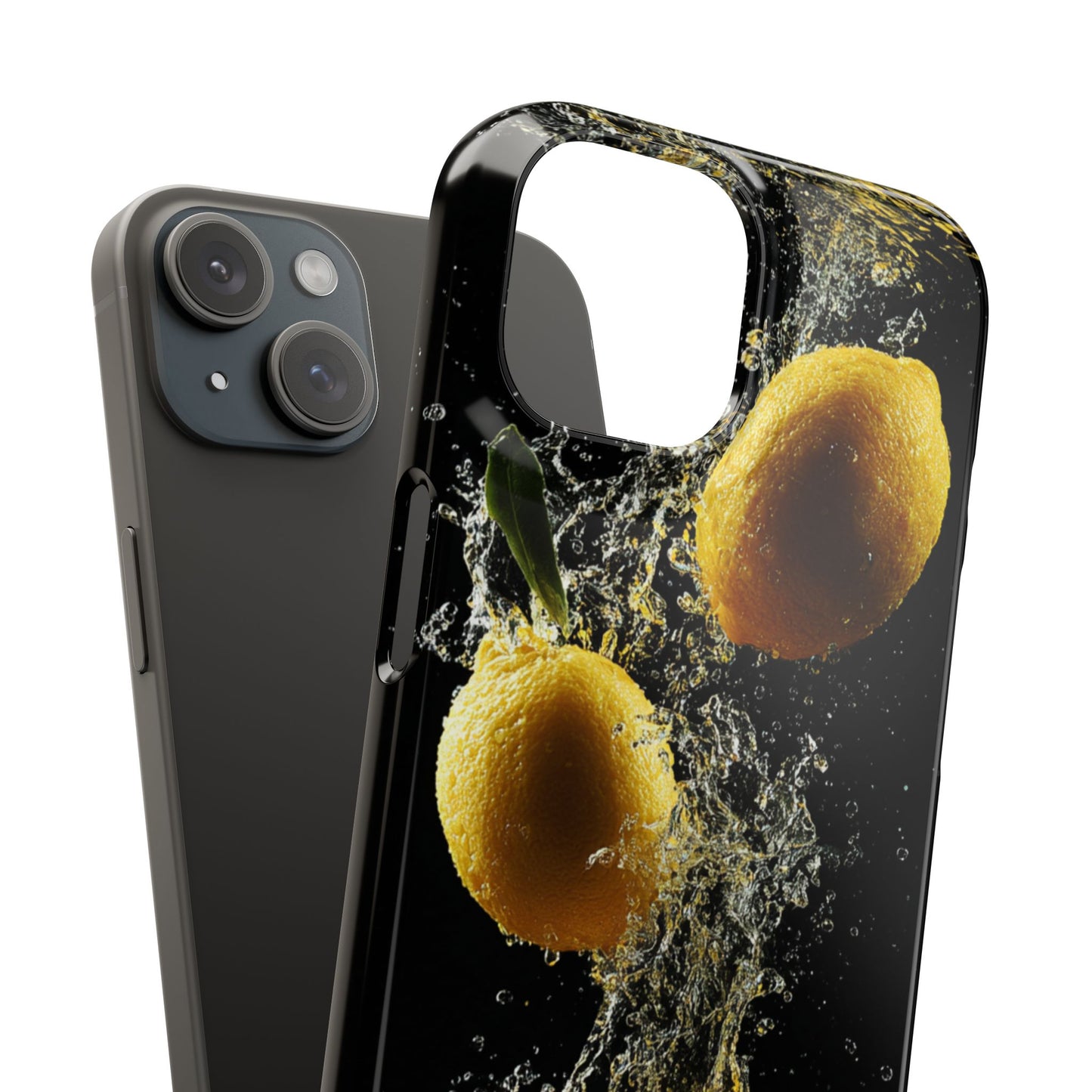 Lemon Splash Phone Case - Vibrant Snap Case, Fruit Lover Gift, Summer Vibes, Kitchen Decor, Unique Phone Accessories