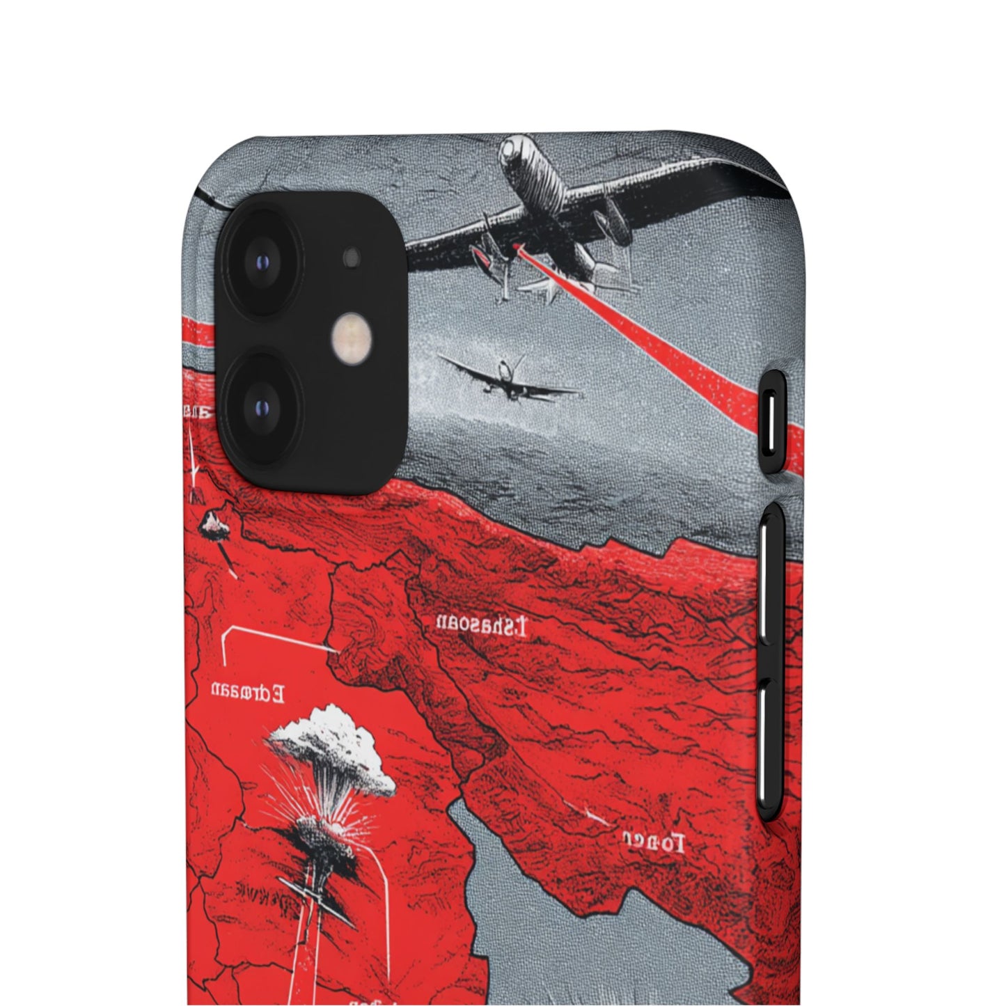 Bold Graphic Snap Case with Dramatic Design, Unique Phone Cover, Artistic Protection for iPhone, Trendy Gadget Gift, Edgy Tech Accessory