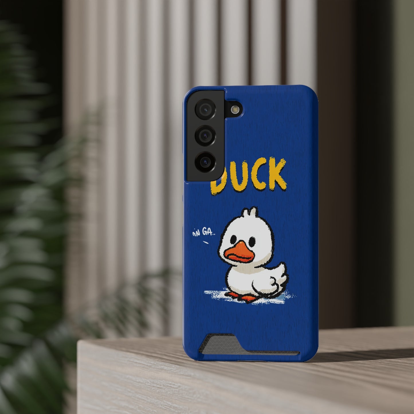 Cute Duck Phone Case with Card Holder | Stylish Cell Accessory for Animal Lovers, Gifts for Kids, Birthday, Everyday Use