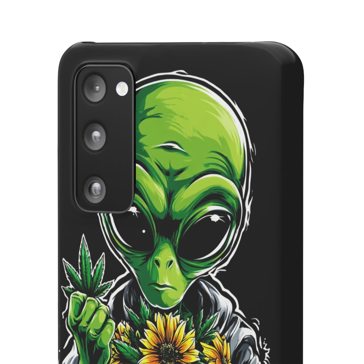 Alien Floral Snap Cases, Fun Phone Case, Gifts for Sci-Fi Lovers, Cute Alien Decor, Unique Tech Accessories