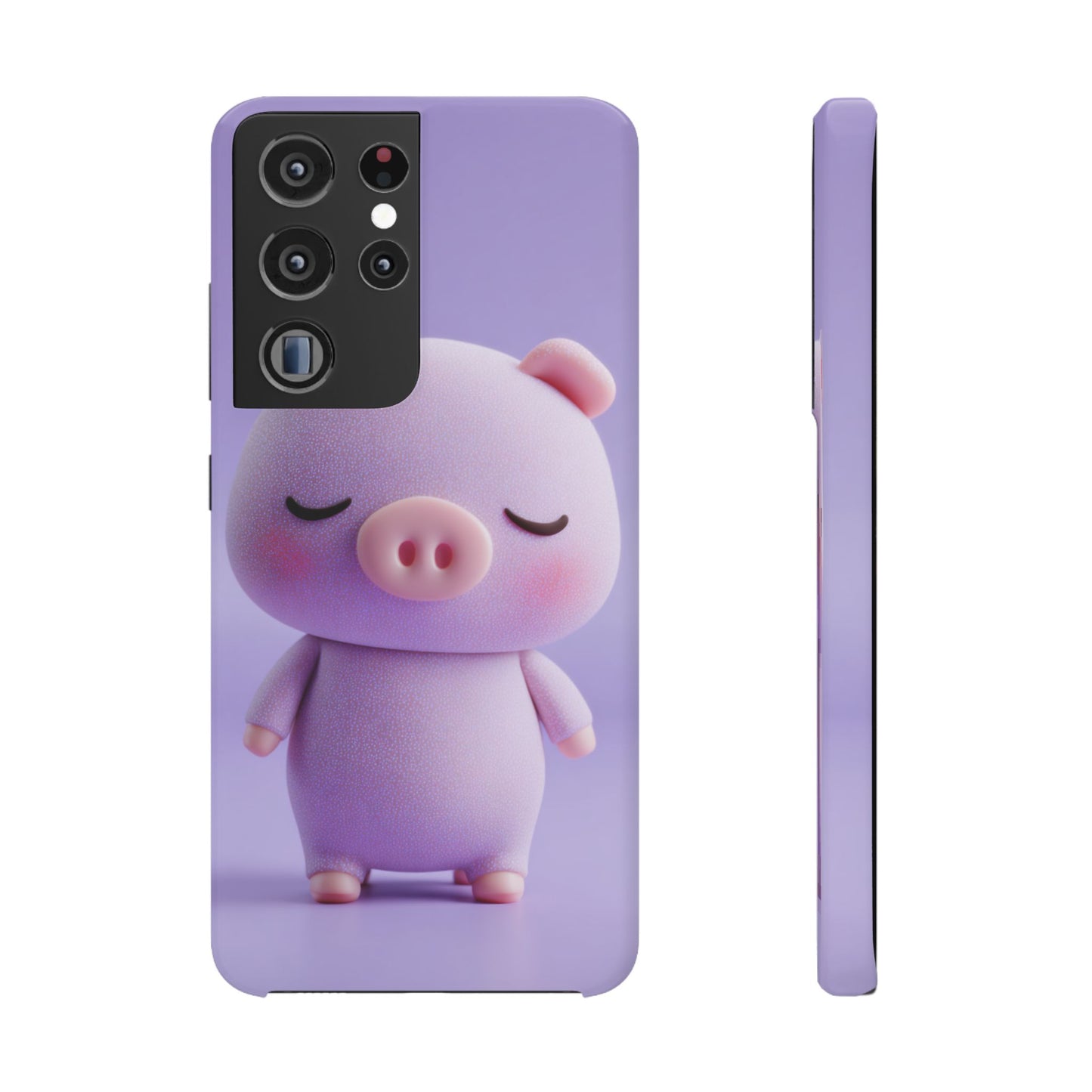 Cute Pig Snap Case for iPhone, Animal Lovers Phone Cover, Kawaii Aesthetic Accessory, Birthday Gift, Unique Phone Protection