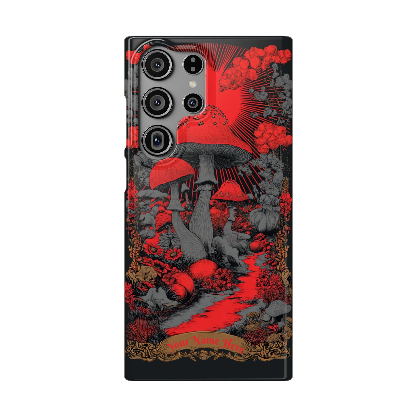 Fantasy Mushroom Snap Case Custom Phone Cover for iPhone and Samsung Mate and Glossy Avvialable