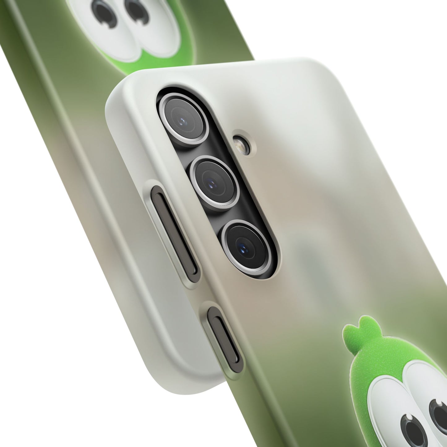 Cute Green Creature Phone Case, Snap Cases, Green Monster Phone Cover, Fun Phone Accessory, Playful Gift for Kids