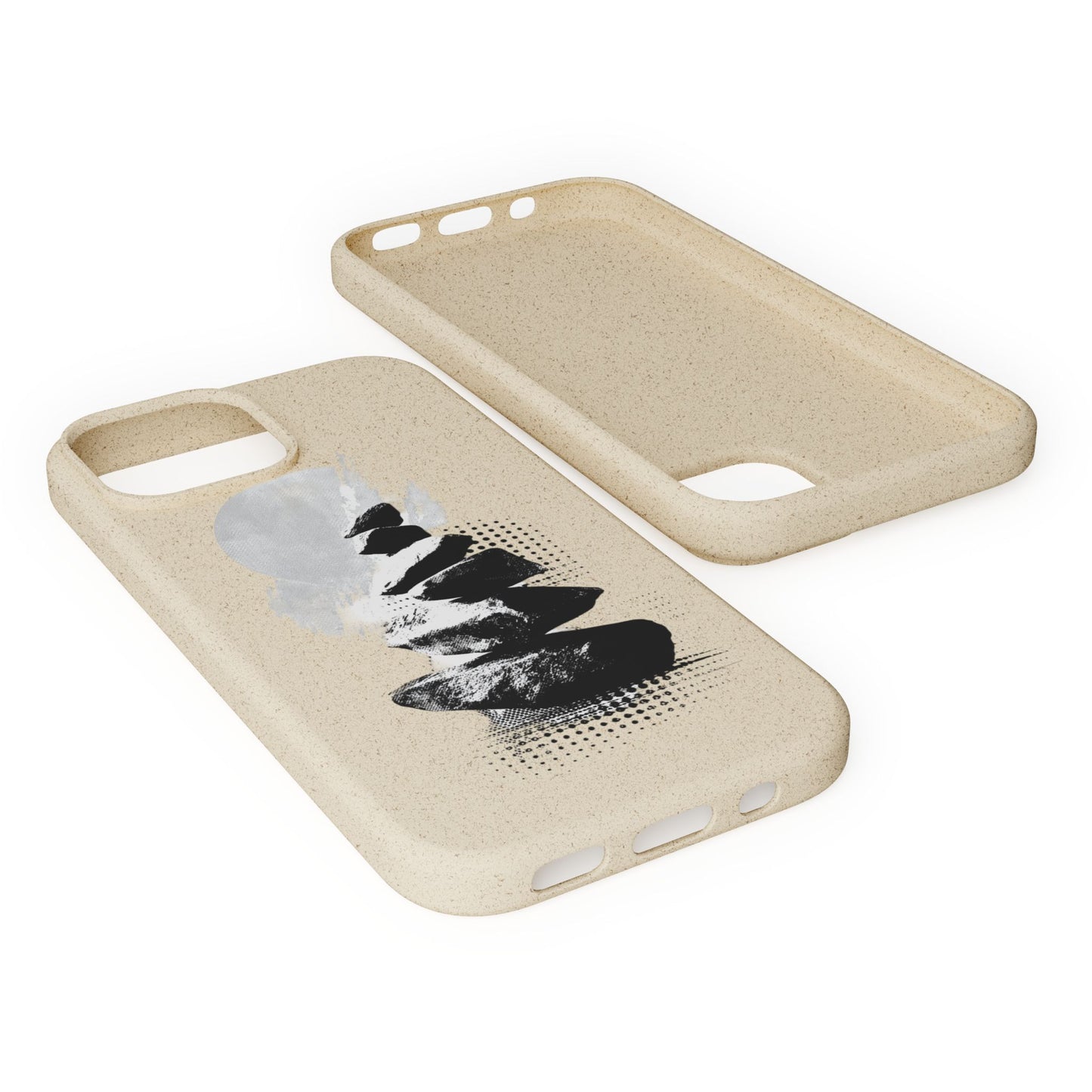 Biodegradable Plastic Free Phone Case Minimalistic Cairn Design Suitable For Iphones And Samsungs