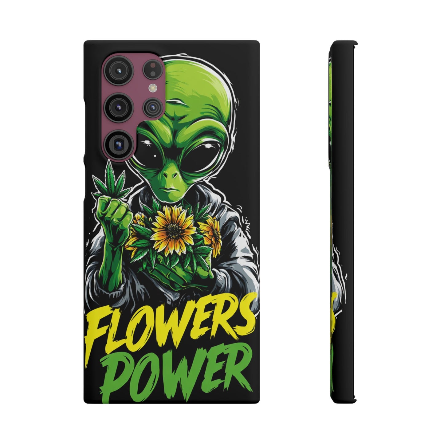 Alien Floral Snap Cases, Fun Phone Case, Gifts for Sci-Fi Lovers, Cute Alien Decor, Unique Tech Accessories