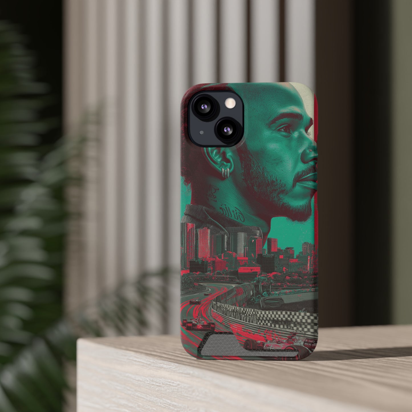 Racing Phone Case, Card Holder Case, Sports Phone Cover, Gift for Car Enthusiasts, Personalized Cell Phone Protector