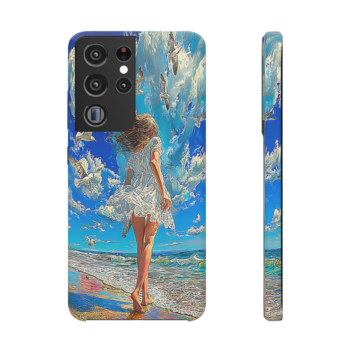 Dreamy Seaside Snap Case, Ocean Waves Phone Cover, Summer Vibe Gift, Cute Aesthetic Accessory, Beach Lover Case