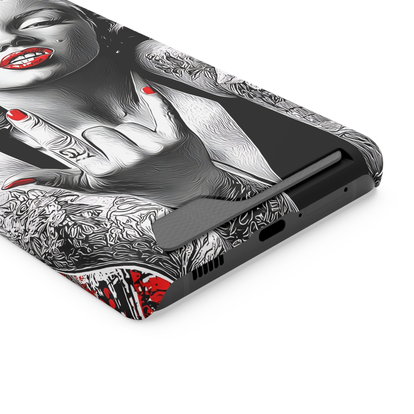 Bold Marilyn Monroe Phone Case with Card Holder, Stylish Phone Cover, Unique Gift for Her, Pop Culture Accessory, Modern Art Decor