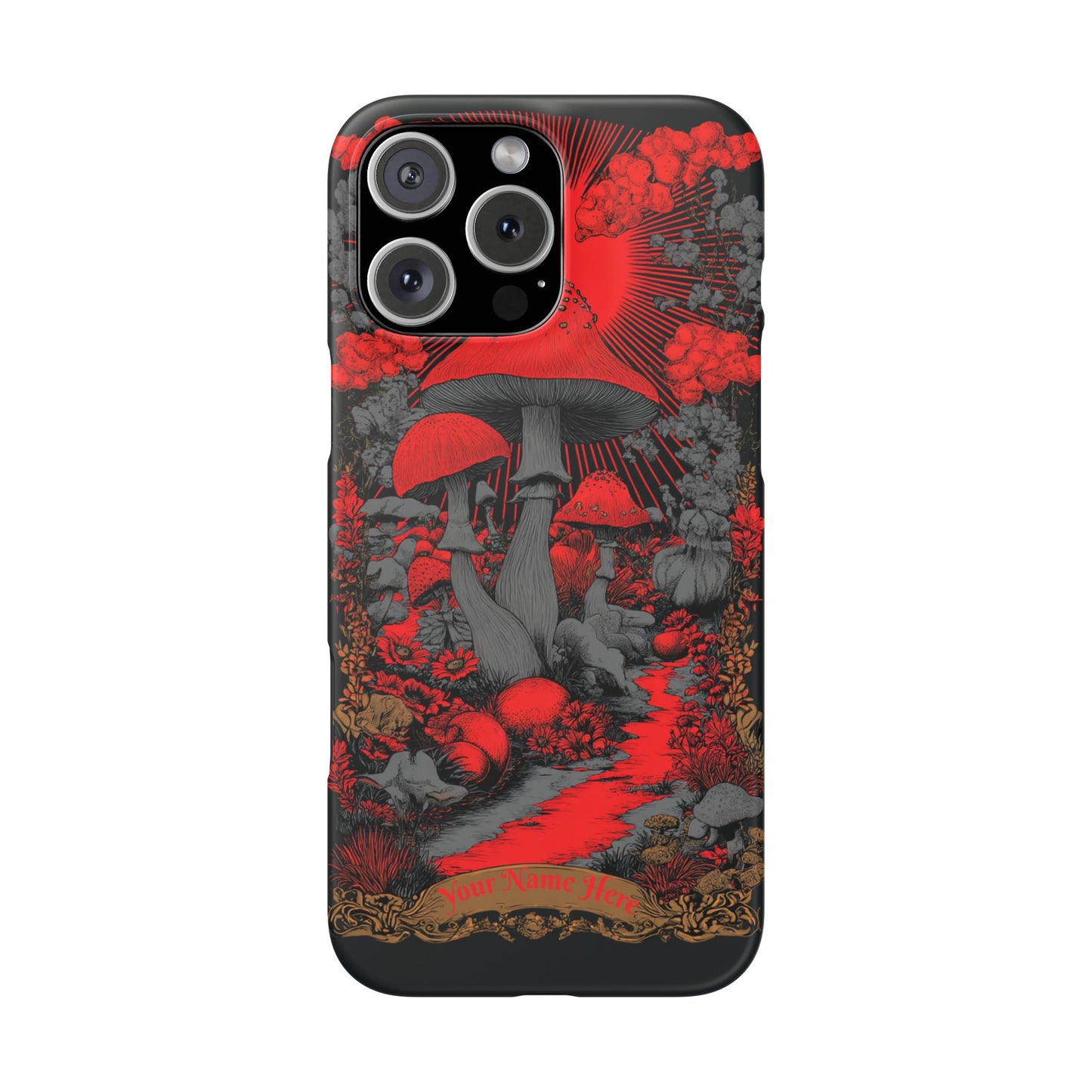 Fantasy Mushroom Snap Case Custom Phone Cover for iPhone and Samsung Mate and Glossy Avvialable