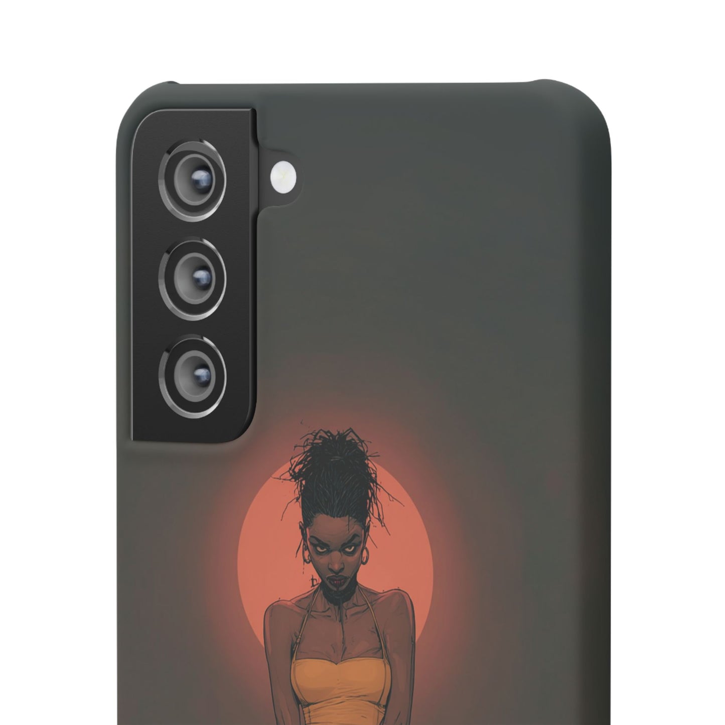 Creepy Vampire Girl Snap Case, Halloween Style iPhone Samsung Cover, Spooky Gothic Phone Accessories, Scary Horror Character Device