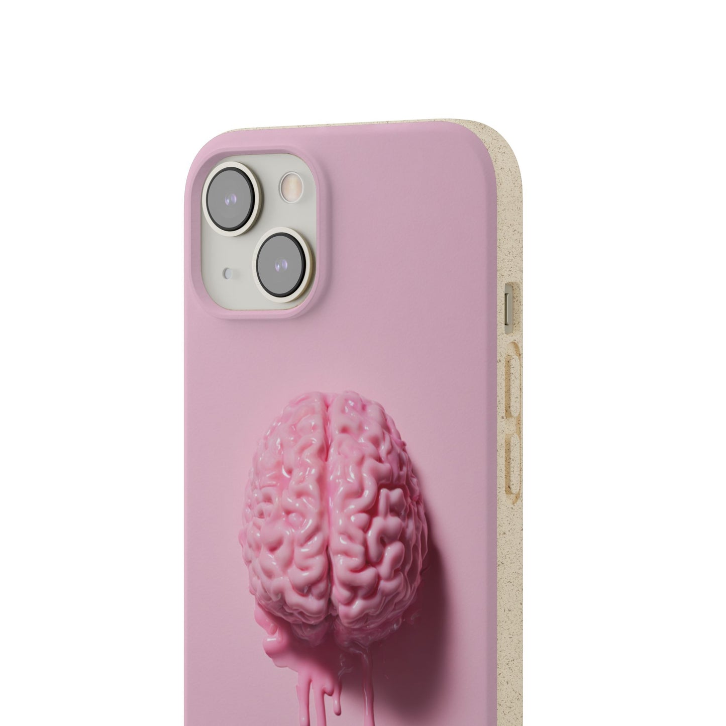 Eco-Friendly Brain Design Phone Case, Biodegradable Phone Cover, Unique Gift for Tech Lovers, Sustainable Accessory, Cute Phone Case