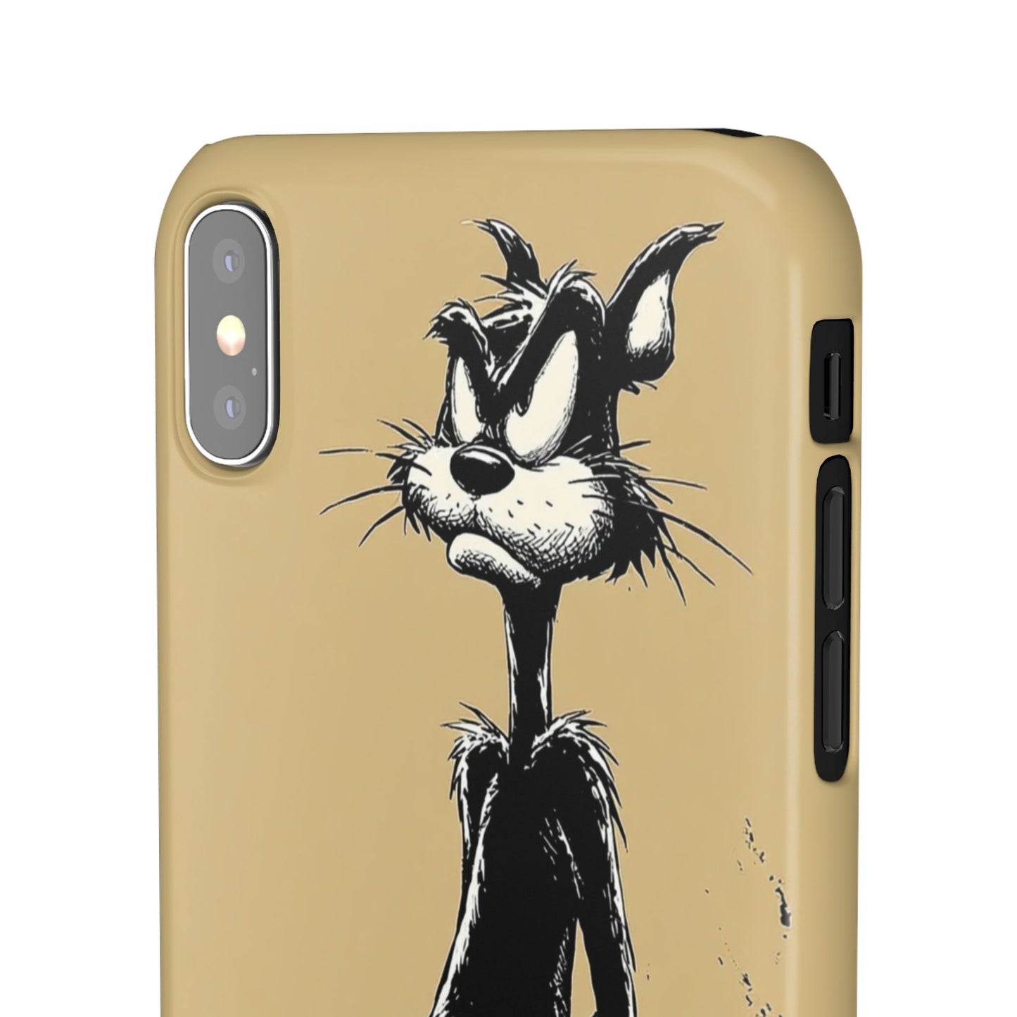Whimsical Cartoon Snap Case, Fun Phone Cover, Unique Gift for Cat Lovers, Vibrant Art Case, Ideal for Birthdays