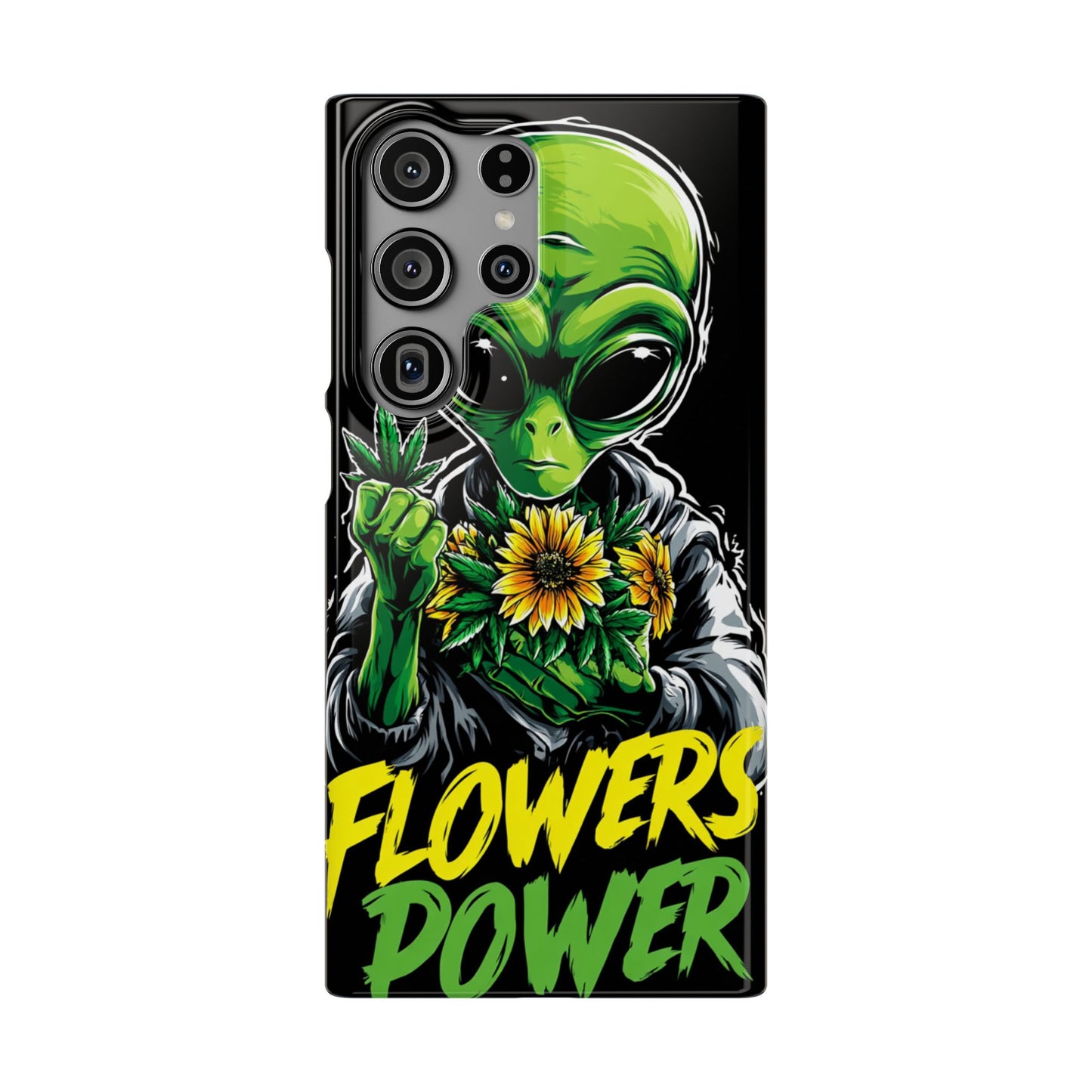 Alien Floral Snap Cases, Fun Phone Case, Gifts for Sci-Fi Lovers, Cute Alien Decor, Unique Tech Accessories