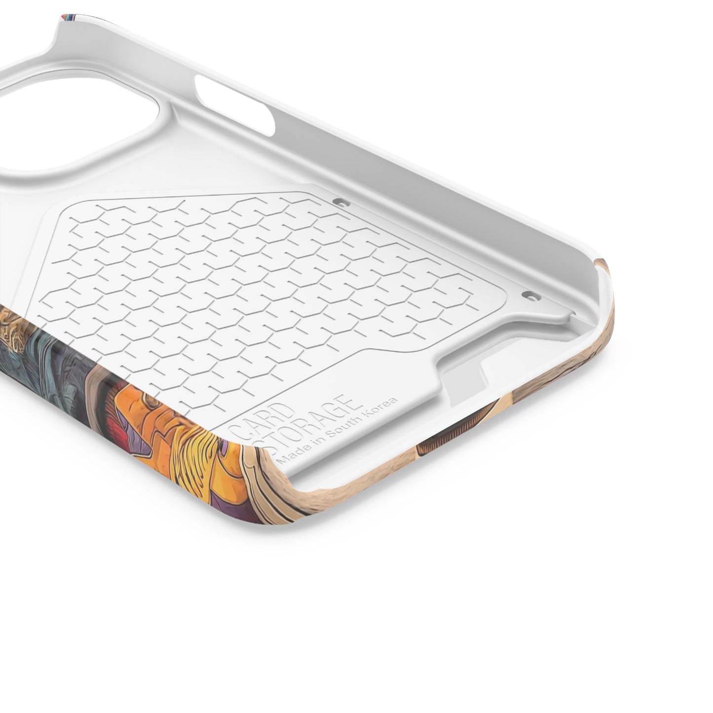 Stylish Phone Case With Card Holder, Trendy Mobile Accessory, Urban Art, Perfect Gift for Teens, Cool Gadget for Everyday Use