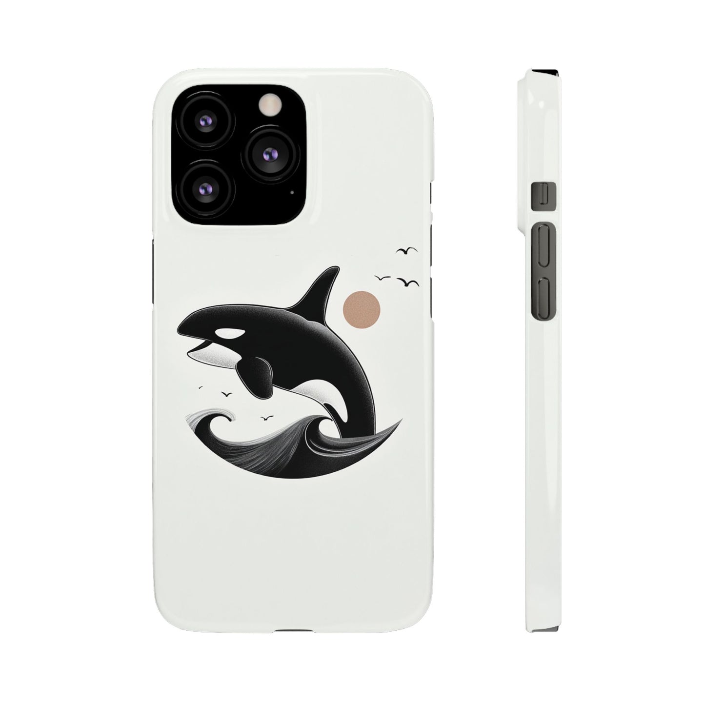 Whale Splash Phone Case | Ocean Lover Gift, Marine Art, Snap Cases, Cute Whale Design, Custom Phone Accessories