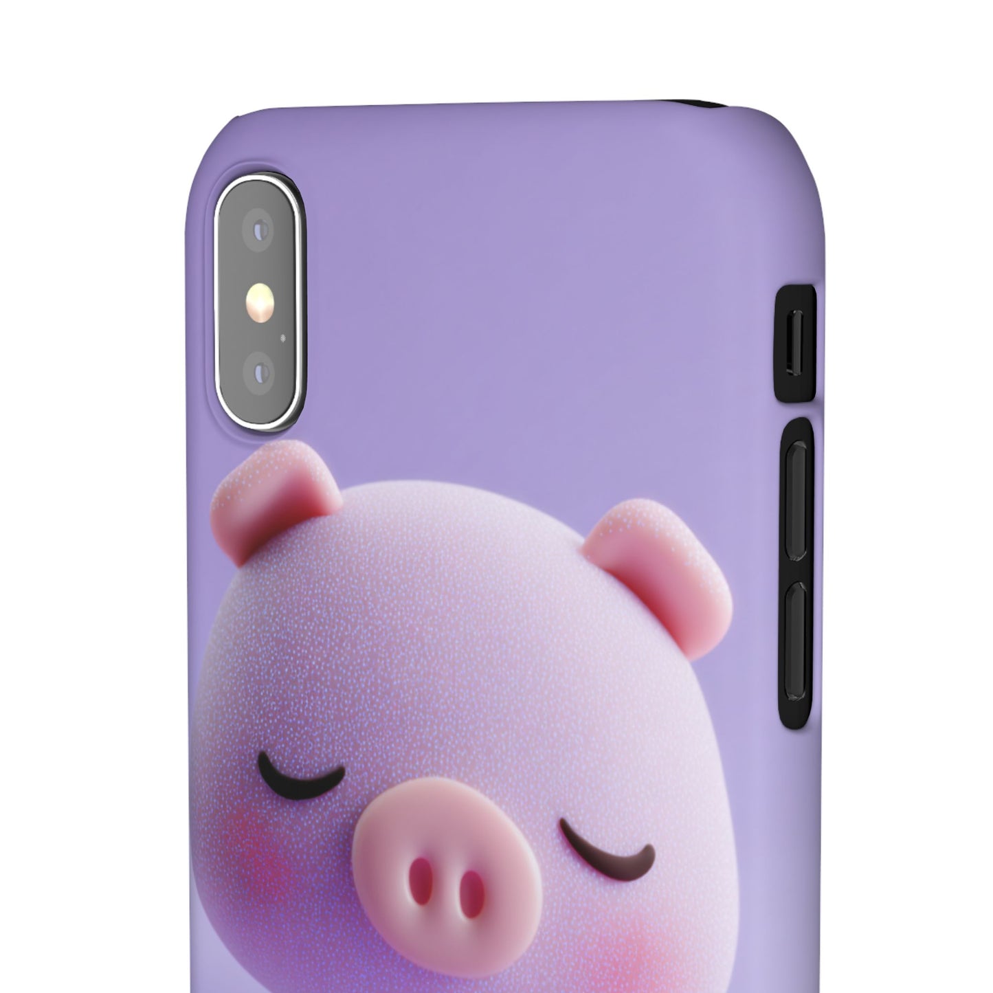 Cute Pig Snap Case for iPhone, Animal Lovers Phone Cover, Kawaii Aesthetic Accessory, Birthday Gift, Unique Phone Protection