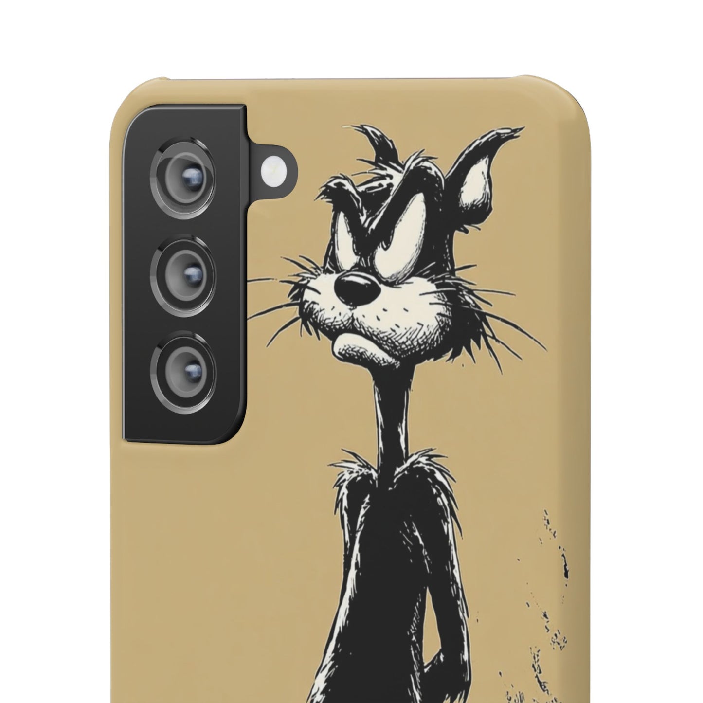 Whimsical Cartoon Snap Case, Fun Phone Cover, Unique Gift for Cat Lovers, Vibrant Art Case, Ideal for Birthdays