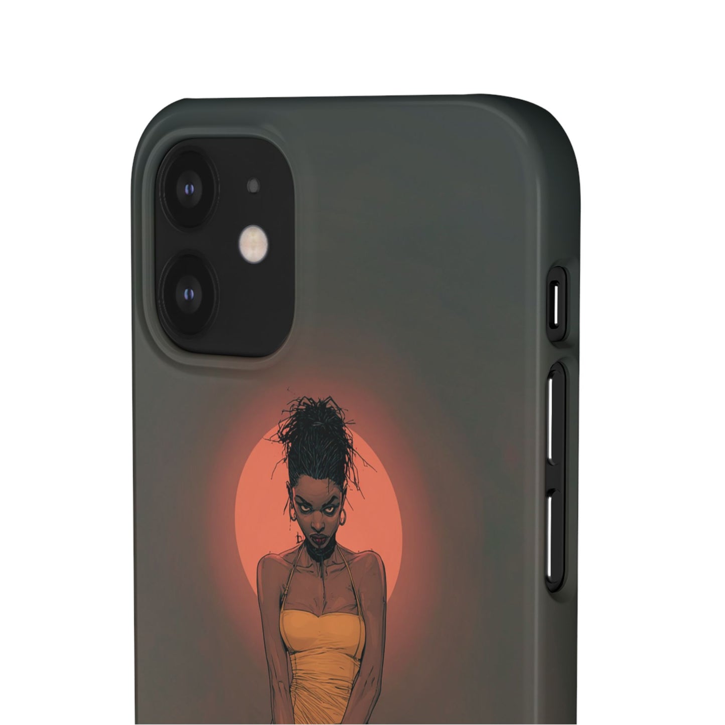 Creepy Vampire Girl Snap Case, Halloween Style iPhone Samsung Cover, Spooky Gothic Phone Accessories, Scary Horror Character Device