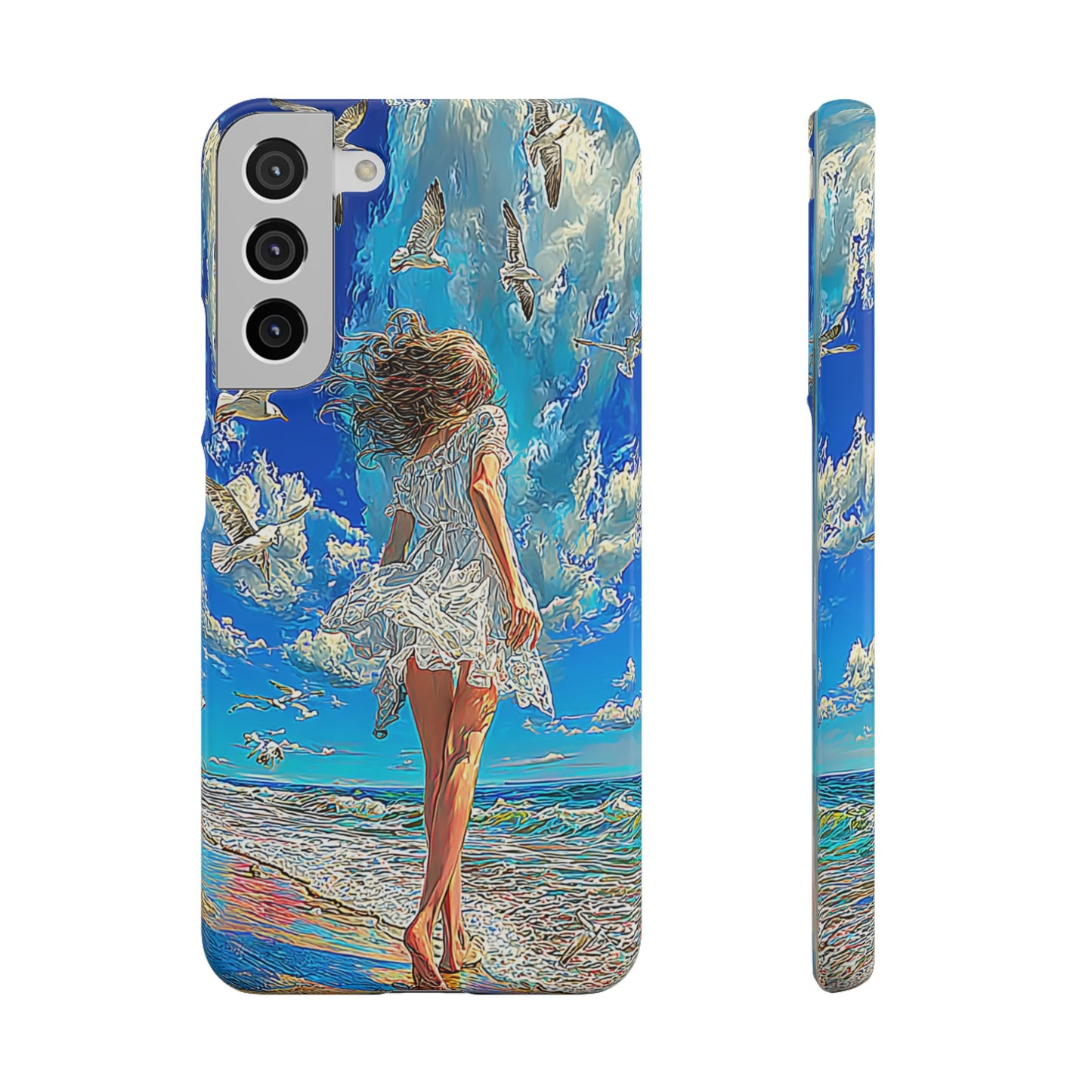 Dreamy Seaside Snap Case, Ocean Waves Phone Cover, Summer Vibe Gift, Cute Aesthetic Accessory, Beach Lover Case