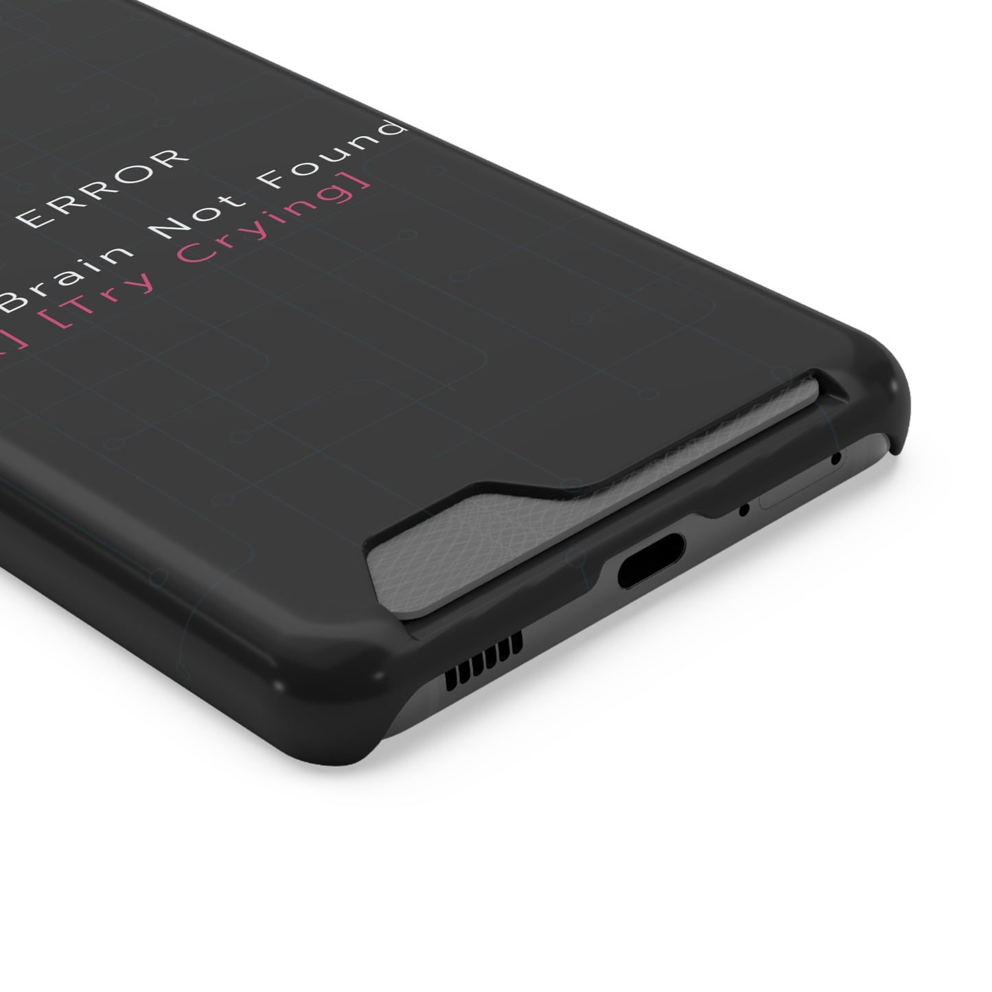 Techy Phone Case with Card Holder, Trendy Gadget Accessory, Cool Gift for Tech Lovers, Phone Protection, Modern Design for Everyday Use