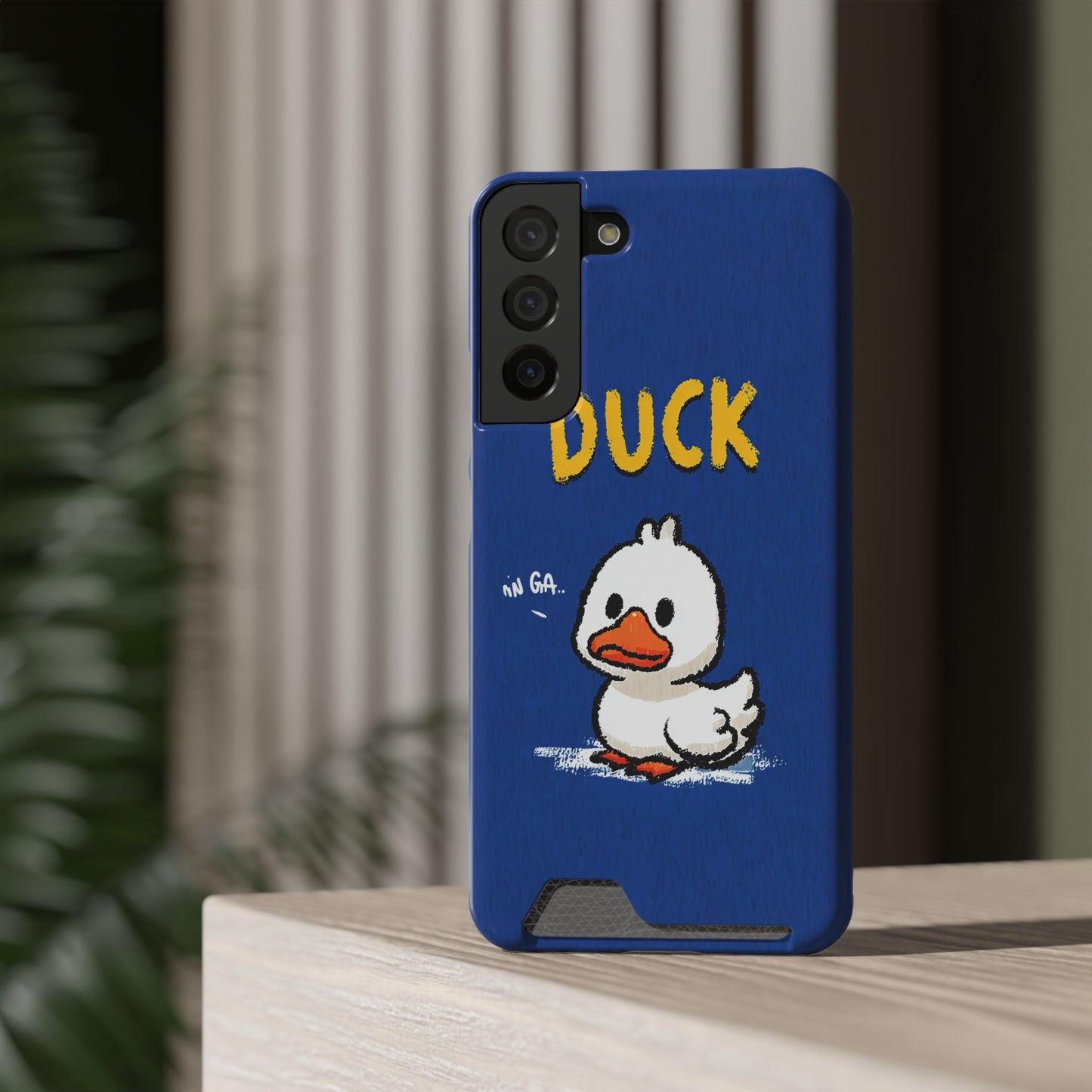 Cute Duck Phone Case with Card Holder | Stylish Cell Accessory for Animal Lovers, Gifts for Kids, Birthday, Everyday Use