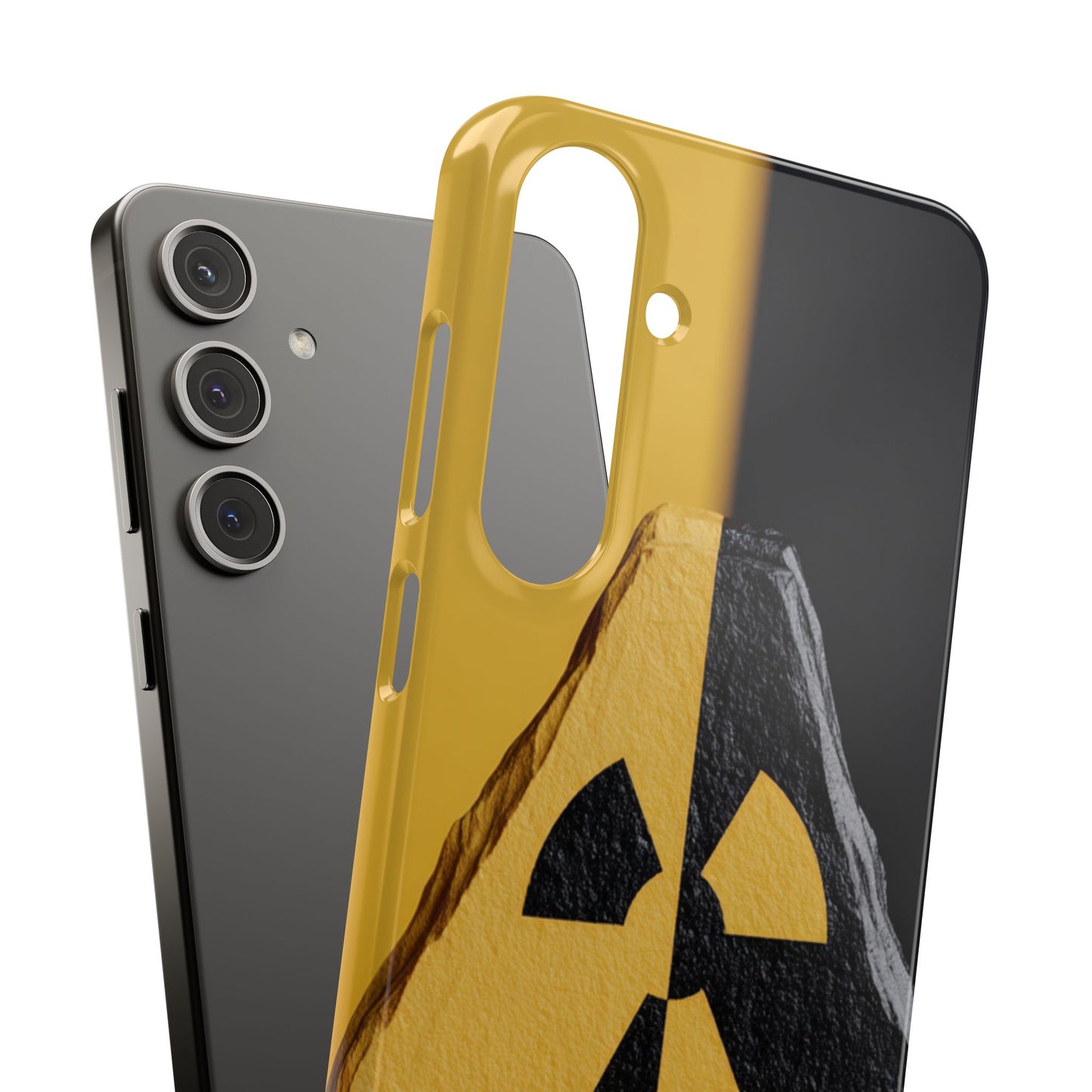 Bold Graphic Snap Case, Radiation Symbol Phone Cover, Trendy Phone Accessory, Unique Gift for Tech Lovers, Stylish Mobile Case
