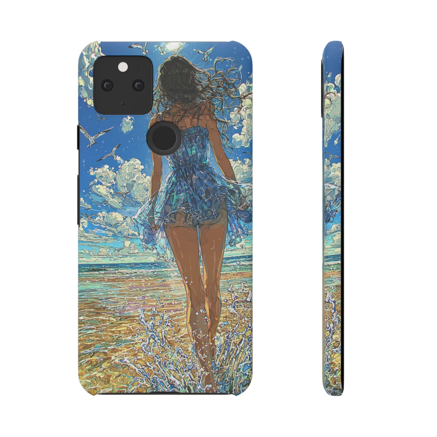 Summer Breeze Snap Case, Ocean Art Phone Cover, Beach Vibes Cell Case, Gift for Her, Custom Phone Accessory