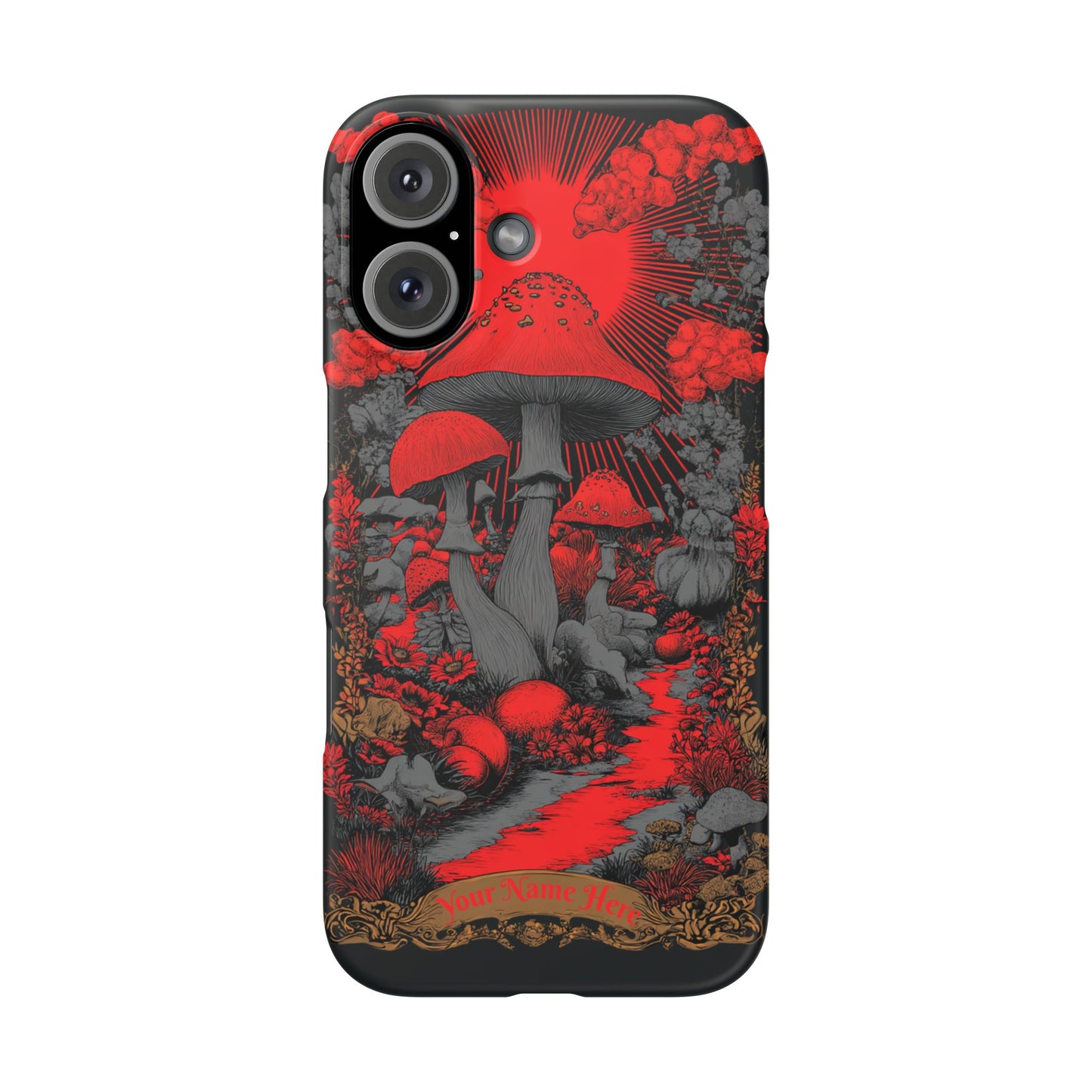 Fantasy Mushroom Snap Case Custom Phone Cover for iPhone and Samsung Mate and Glossy Avvialable