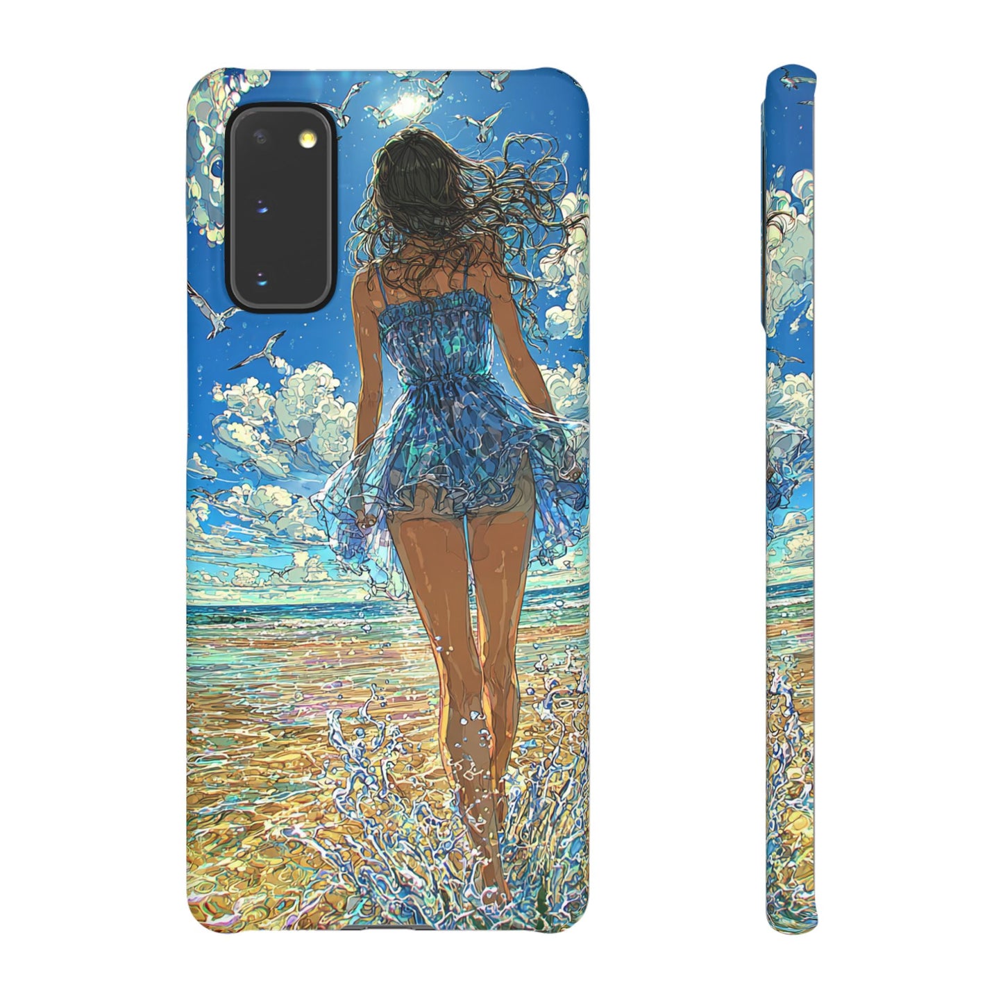 Summer Breeze Snap Case, Ocean Art Phone Cover, Beach Vibes Cell Case, Gift for Her, Custom Phone Accessory